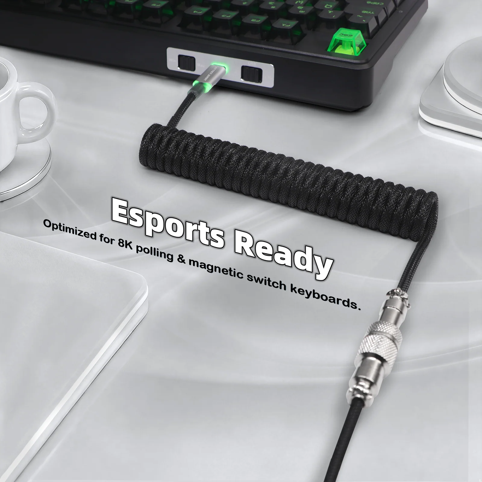ATTACK SHARK C01ULTIMATE Coiled Cable for 8KHz Magnetic Keyboard - Image 47
