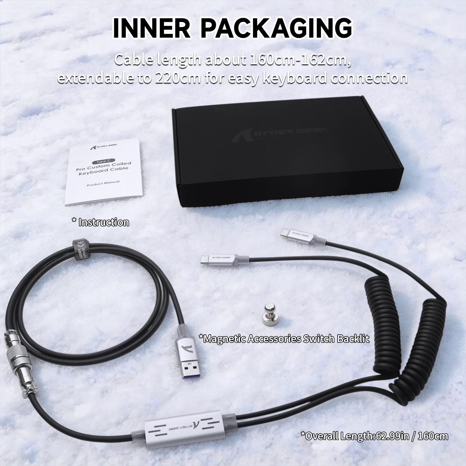 ATTACK SHARK C08 2-in-1 Custom Aviation Cable for 8kHz Magnetic Keyboards - Image 19