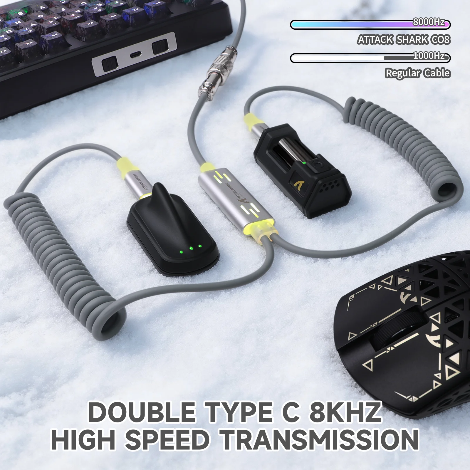 ATTACK SHARK C08 2-in-1 Custom Aviation Cable for 8kHz Magnetic Keyboards - Image 21