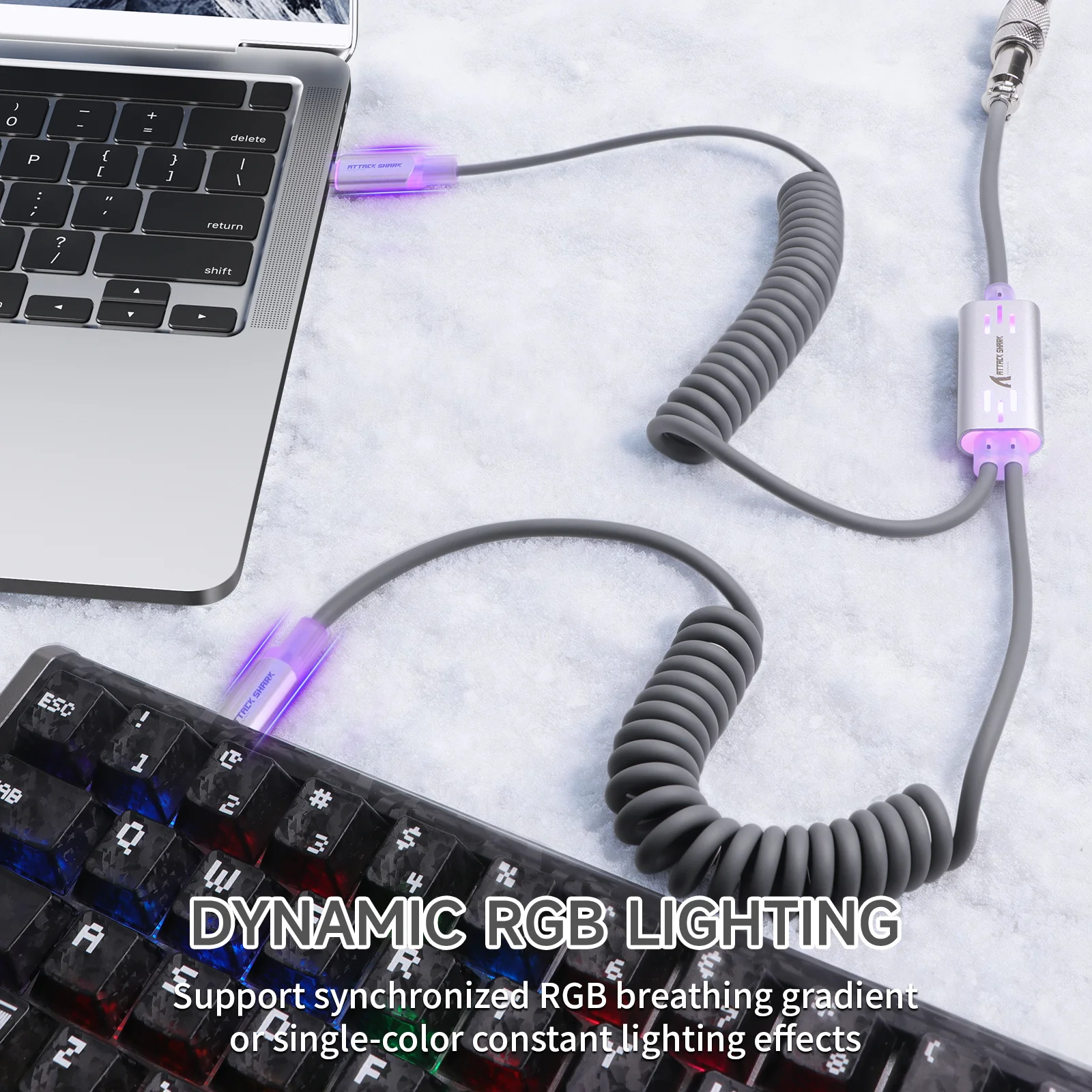 ATTACK SHARK C08 2-in-1 Custom Aviation Cable for 8kHz Magnetic Keyboards - Image 26