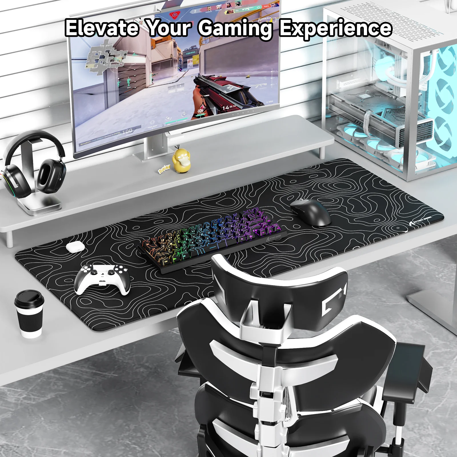ATTACK SHARK CM02PRO eSport Gaming Mousepad (900x400x4 MM) - Image 27