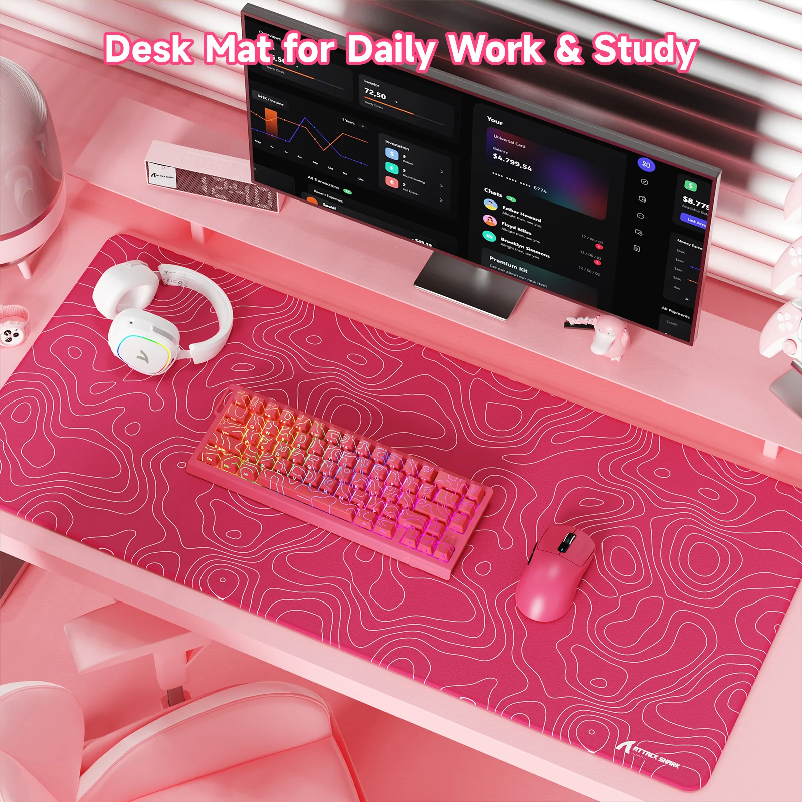 ATTACK SHARK CM02PRO eSport Gaming Mousepad (900x400x4 MM) - Image 44