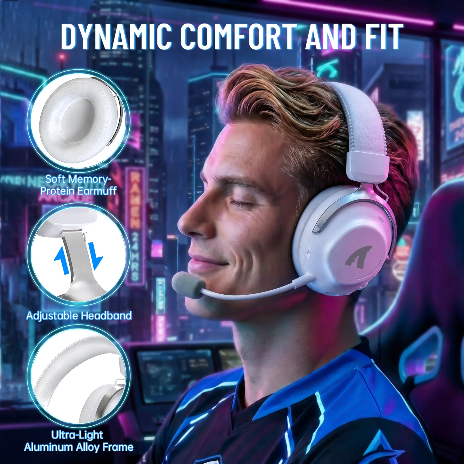 ATTACK SHARK L50 PRO Tri-Mode Wireless Gaming Headset - Image 12