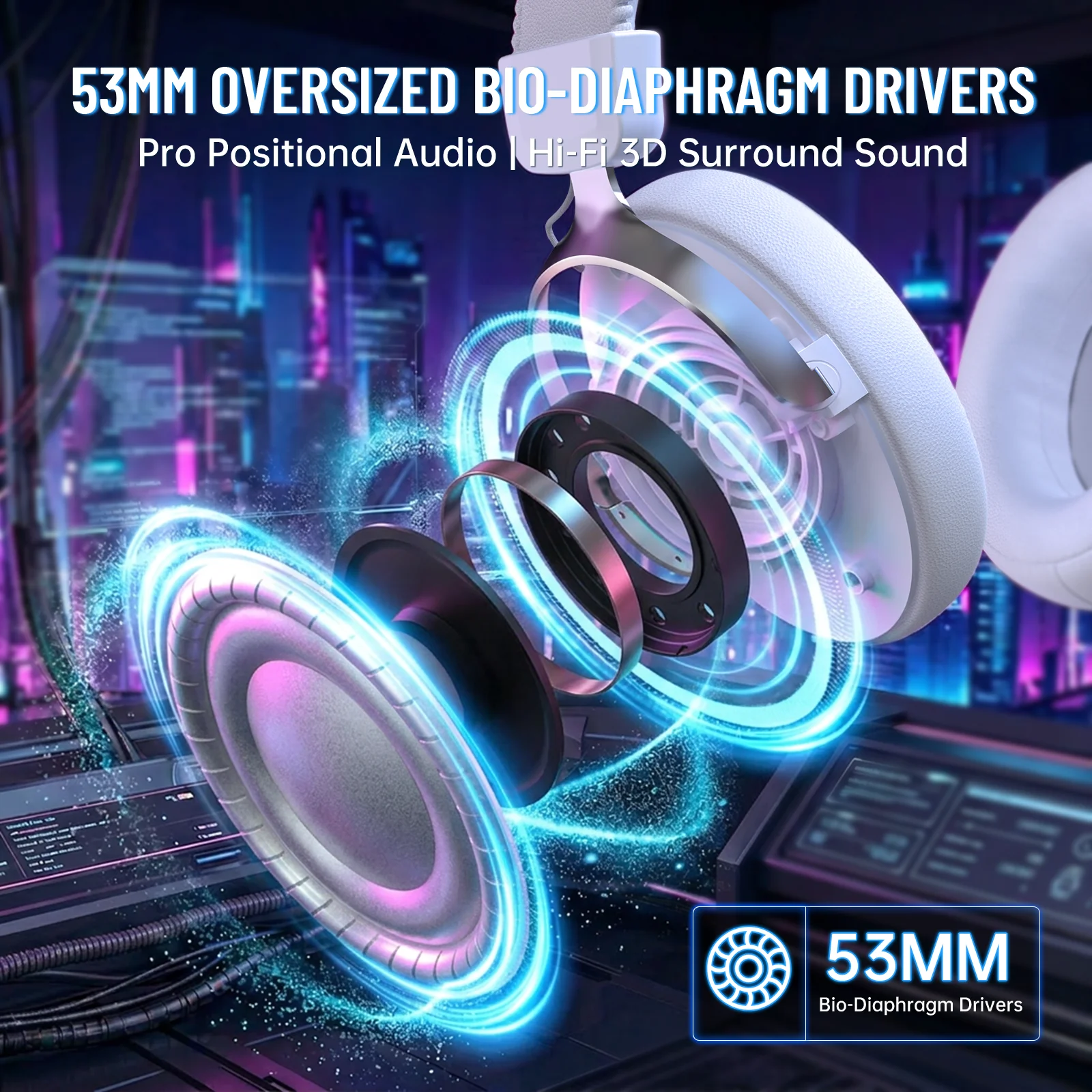 ATTACK SHARK L50 PRO Tri-Mode Wireless Gaming Headset - Image 14