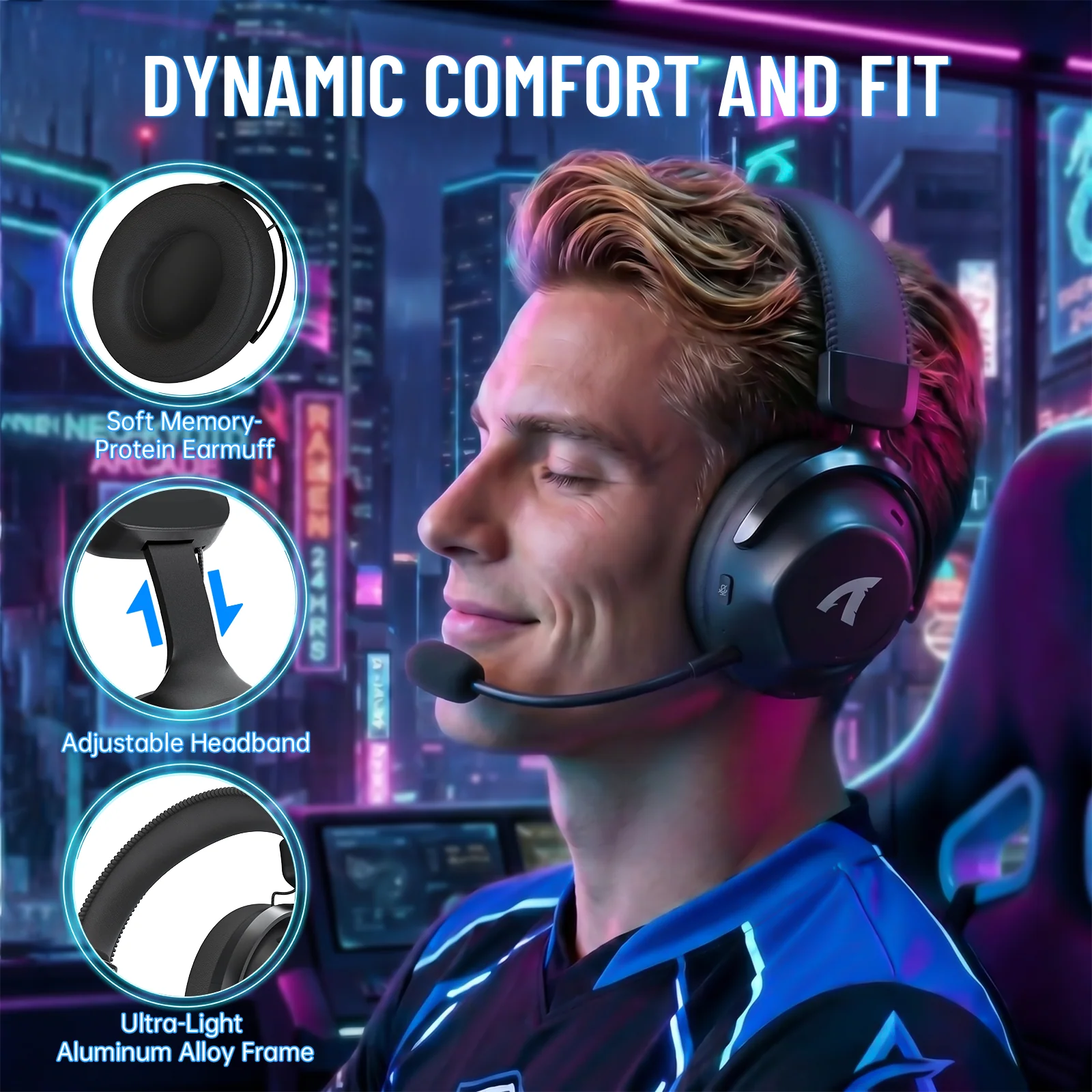 ATTACK SHARK L50 PRO Tri-Mode Wireless Gaming Headset - Image 3