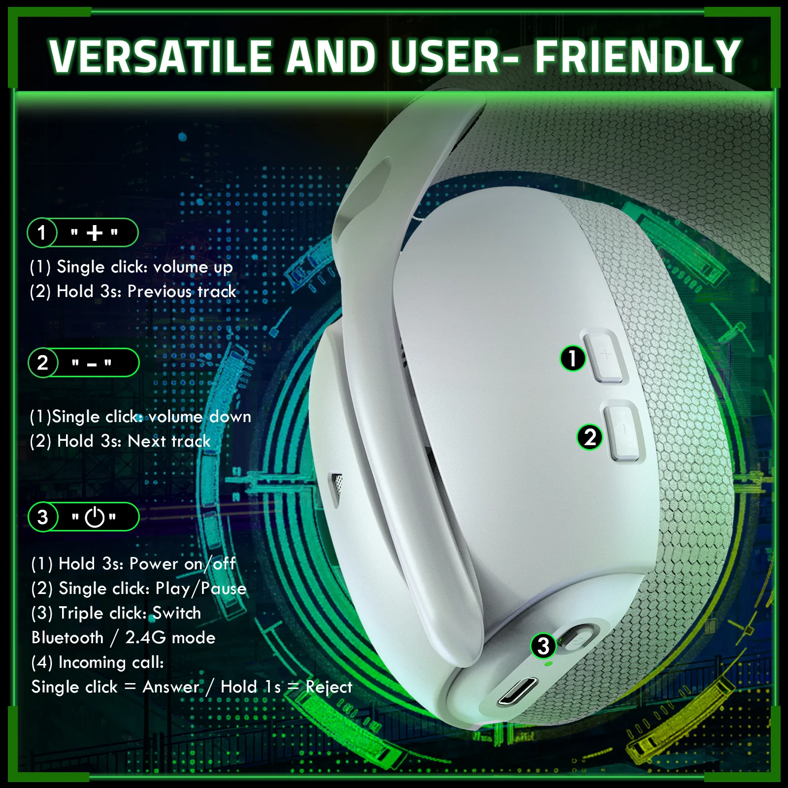 ATTACK SHARK L80 PRO Wireless Gaming Headset - Image 18