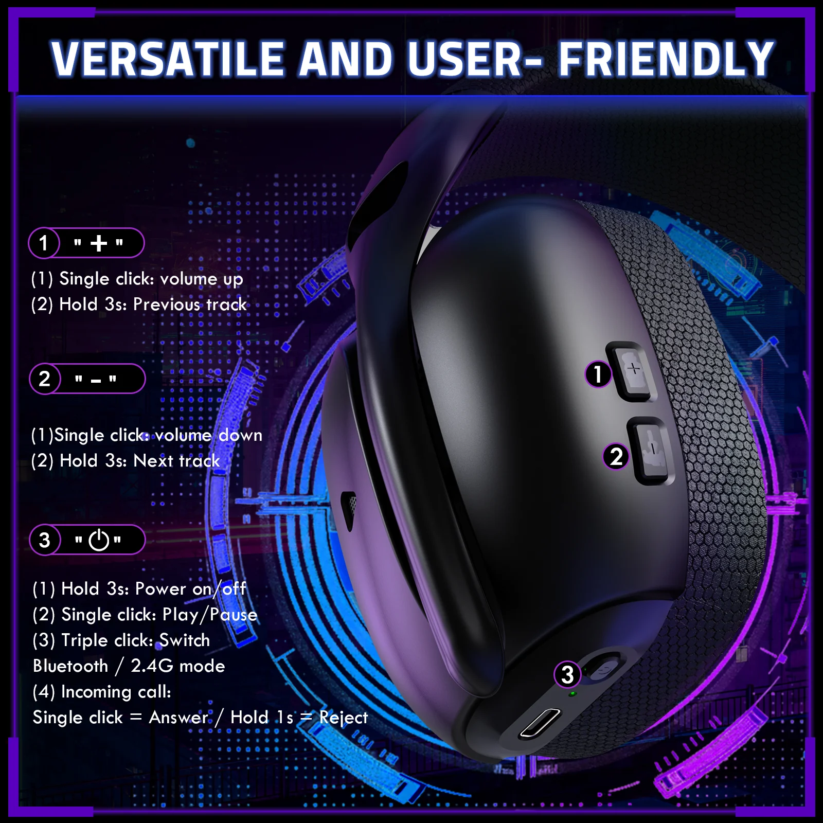 ATTACK SHARK L80 PRO Wireless Gaming Headset - Image 9