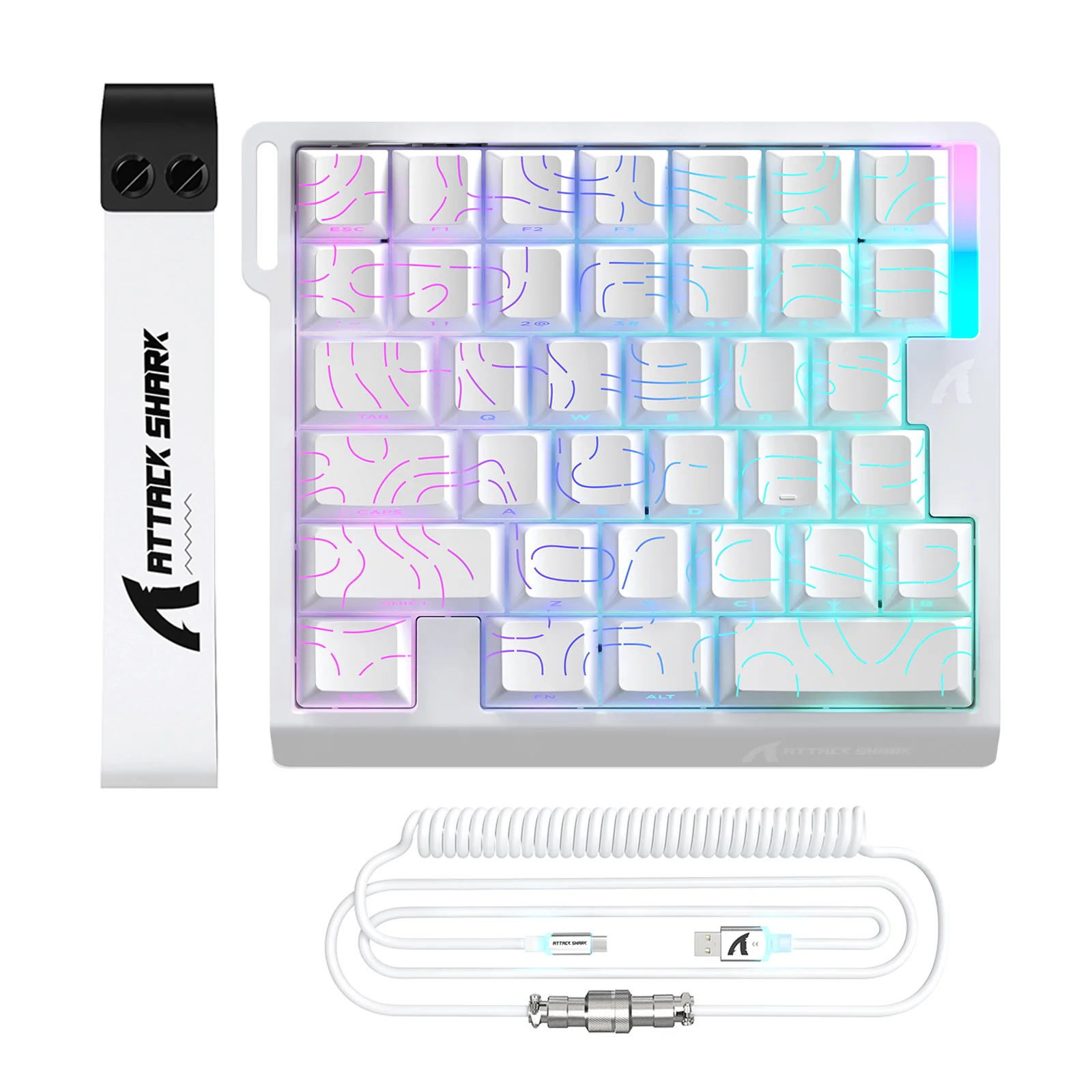ATTACK SHARK M36 HE One-Handed Magnetic Switch Keyboard & C01 ULTRA LED Aviator Cable - Image 28