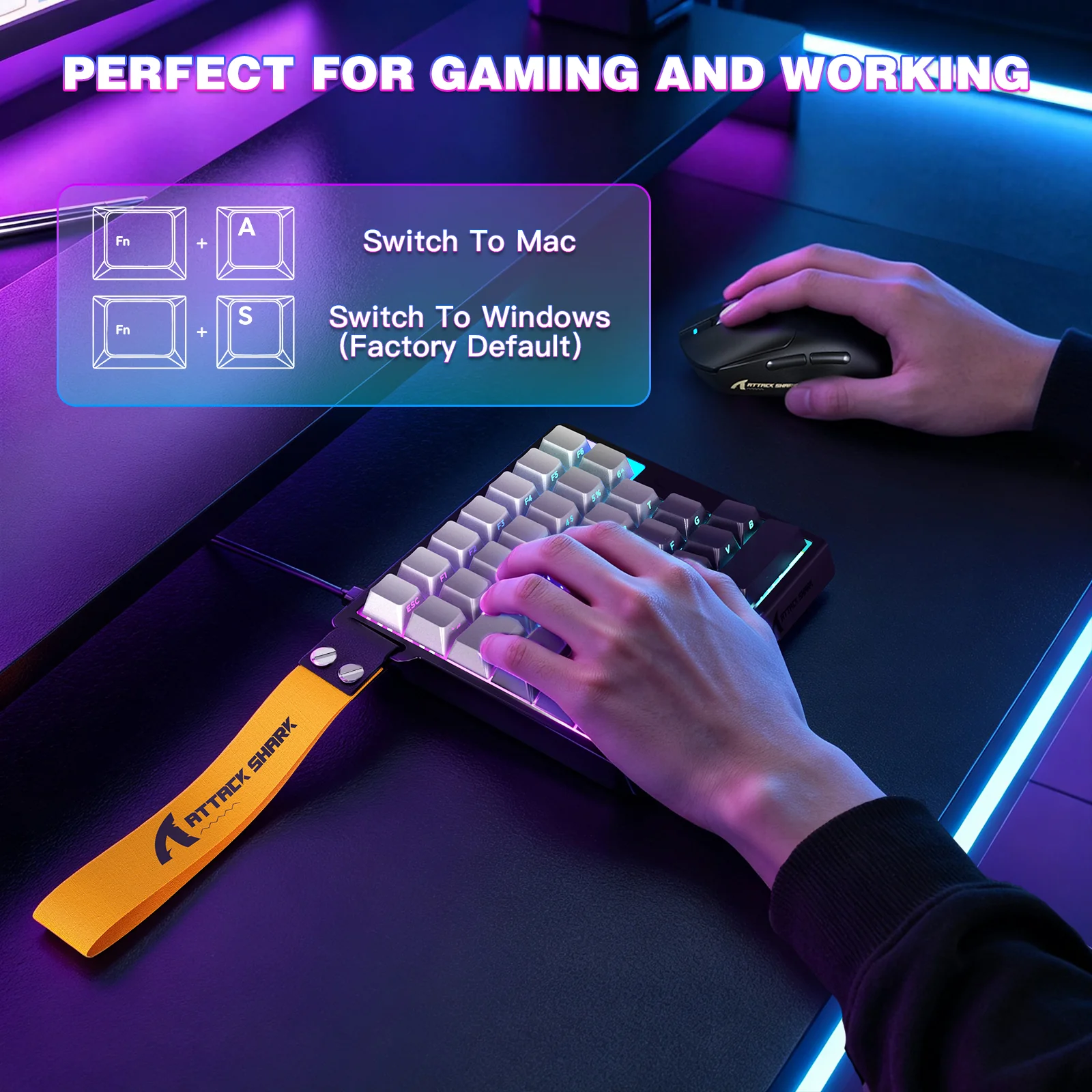ATTACK SHARK M36 HE One-Handed Magnetic Switch Keyboard - Image 18