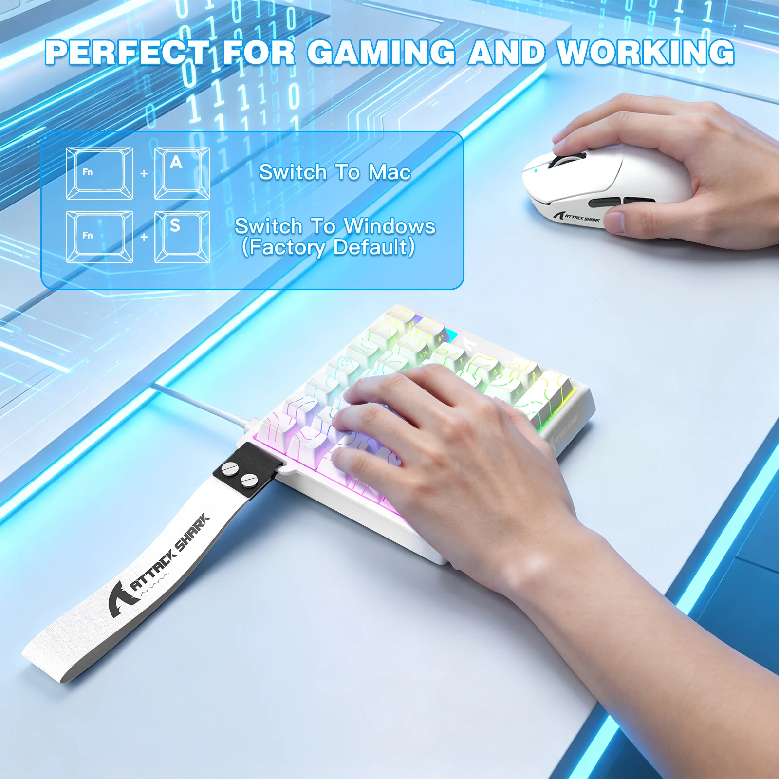 ATTACK SHARK M36 HE One-Handed Magnetic Switch Keyboard - Image 27