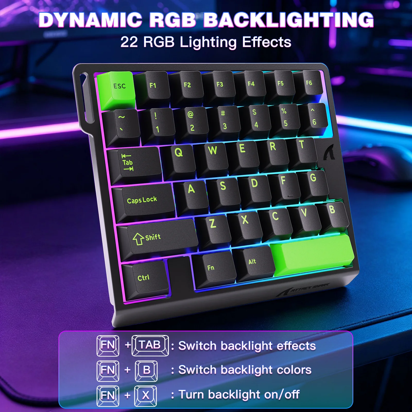 ATTACK SHARK M36 HE One-Handed Magnetic Switch Keyboard - Image 31