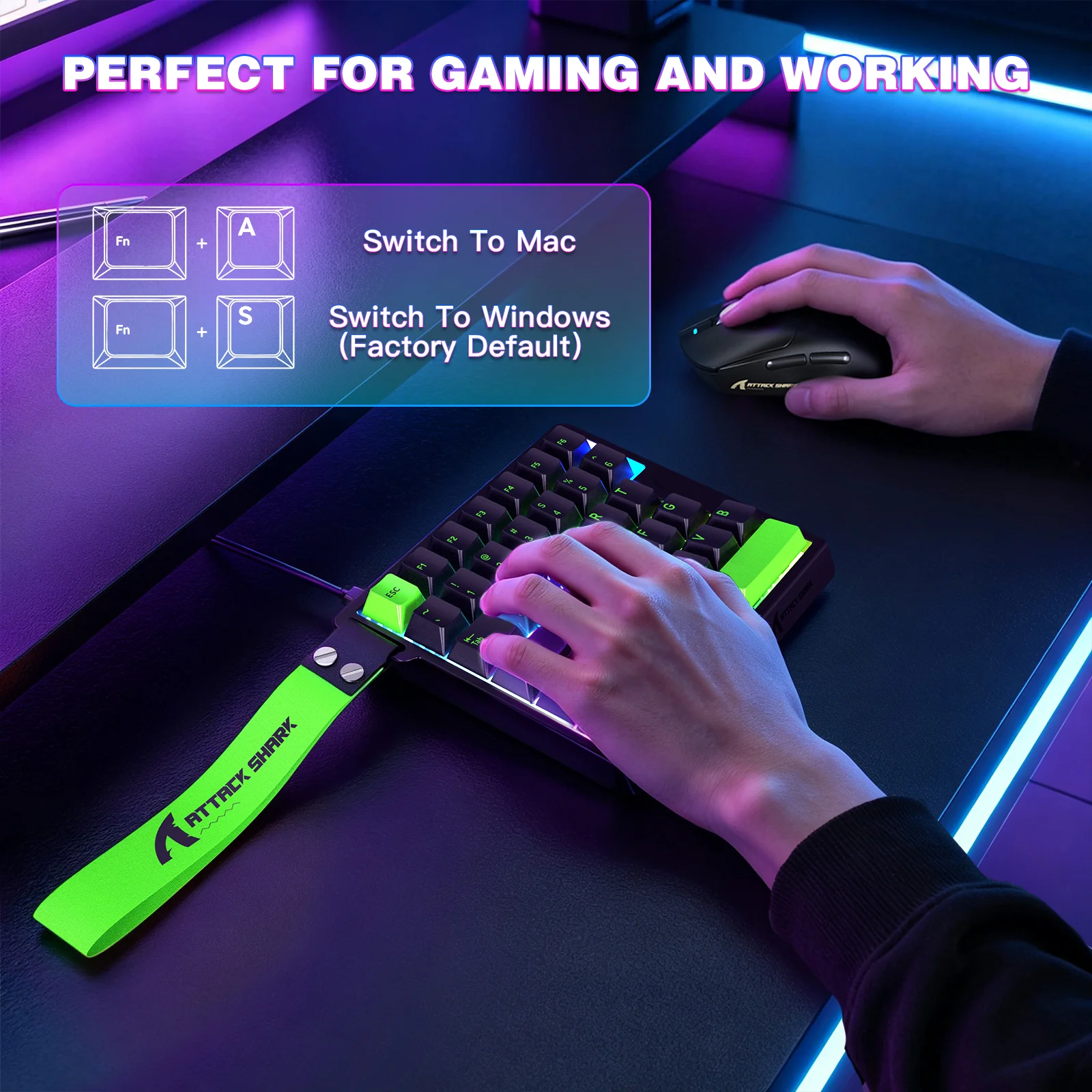 ATTACK SHARK M36 HE One-Handed Magnetic Switch Keyboard - Image 36