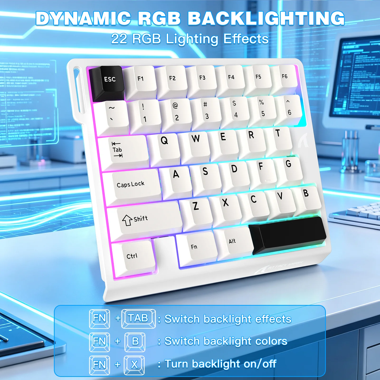 ATTACK SHARK M36 HE One-Handed Magnetic Switch Keyboard - Image 4