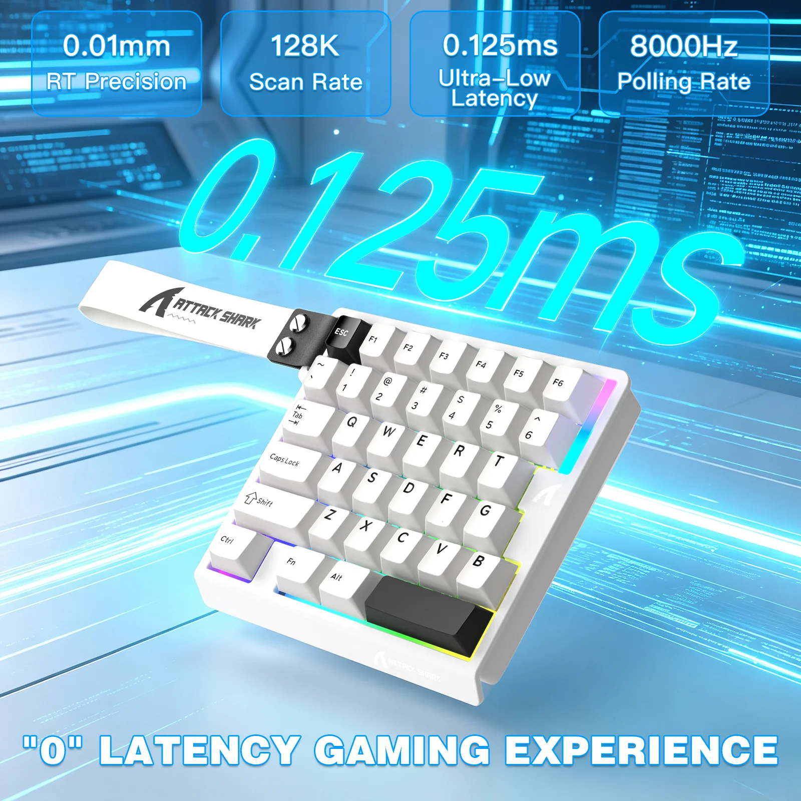 ATTACK SHARK M36 HE One-Handed Magnetic Switch Keyboard - Image 5