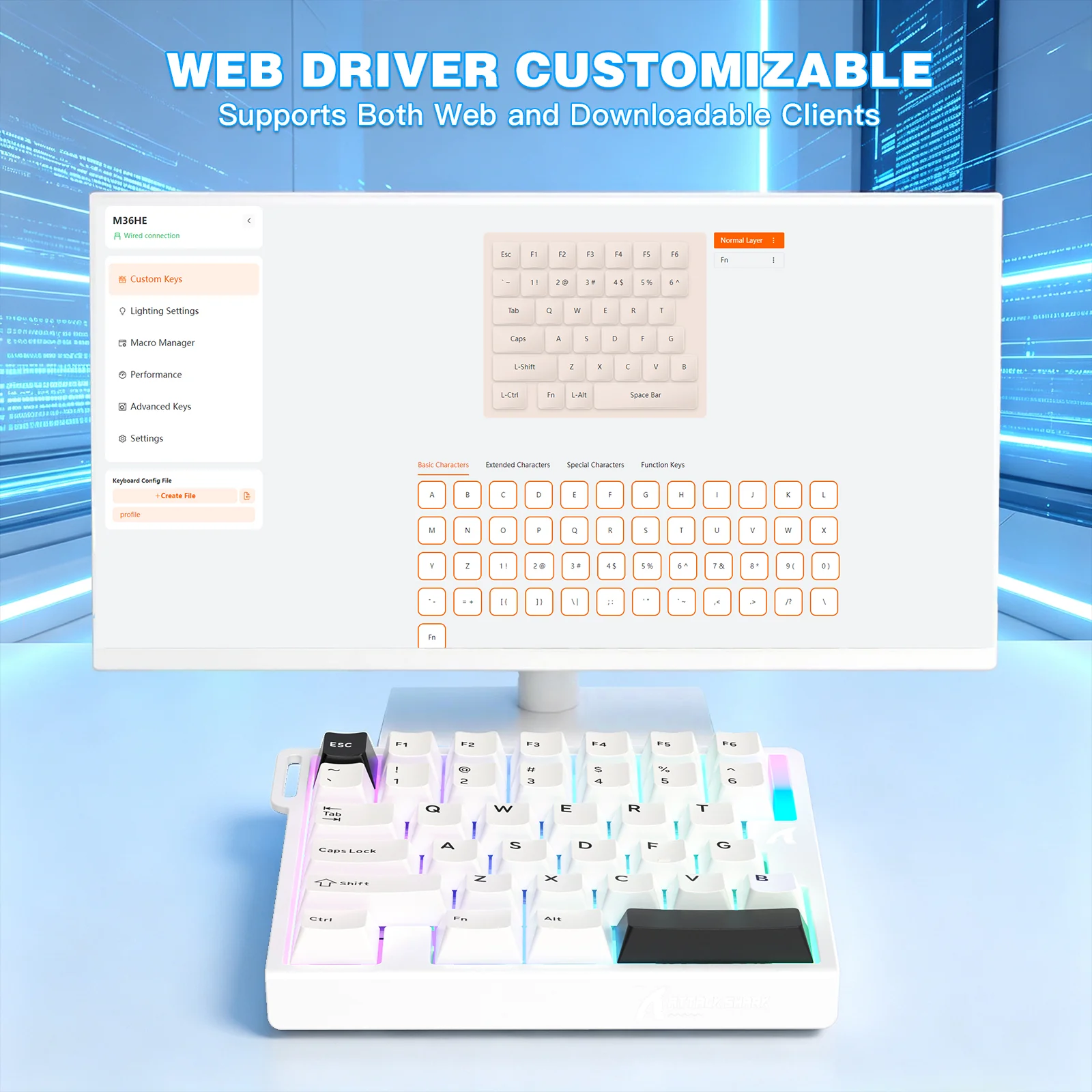 ATTACK SHARK M36 HE One-Handed Magnetic Switch Keyboard - Image 8