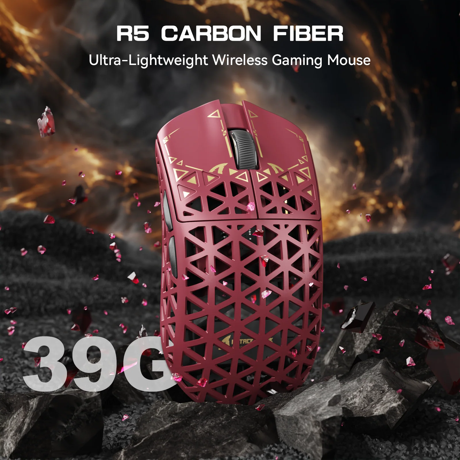 ATTACK SHARK R5 ULTRA Carbon Fiber Wireless 8K PAW3950MAX Gaming Mouse - Image 21