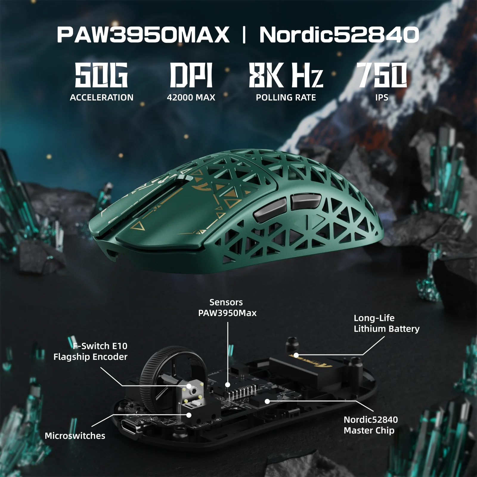 ATTACK SHARK R5 ULTRA Carbon Fiber Wireless 8K PAW3950MAX Gaming Mouse - Image 31