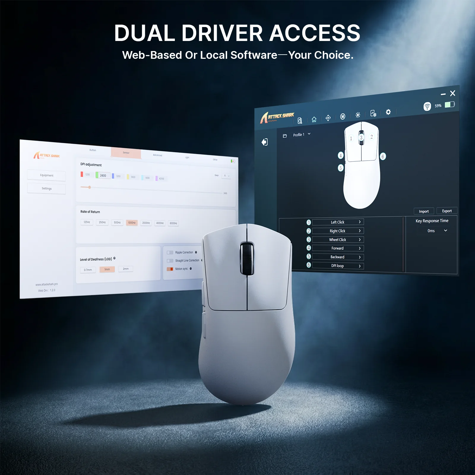 ATTACK SHARK V8 Ultra-Light Ergonomic Wireless Gaming Mouse - Image 10