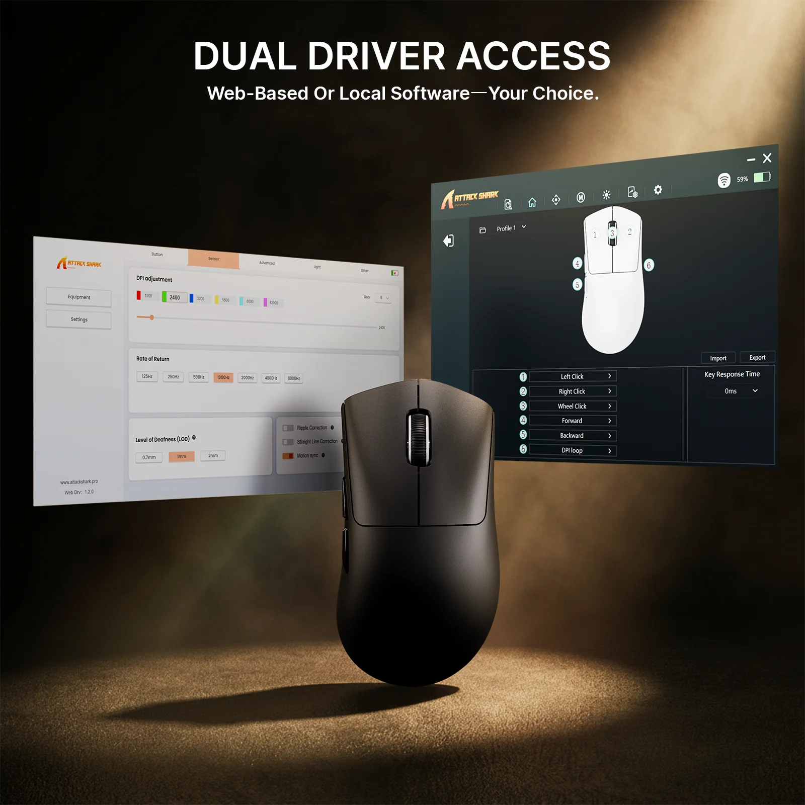 ATTACK SHARK V8 Ultra-Light Ergonomic Wireless Gaming Mouse - Image 20
