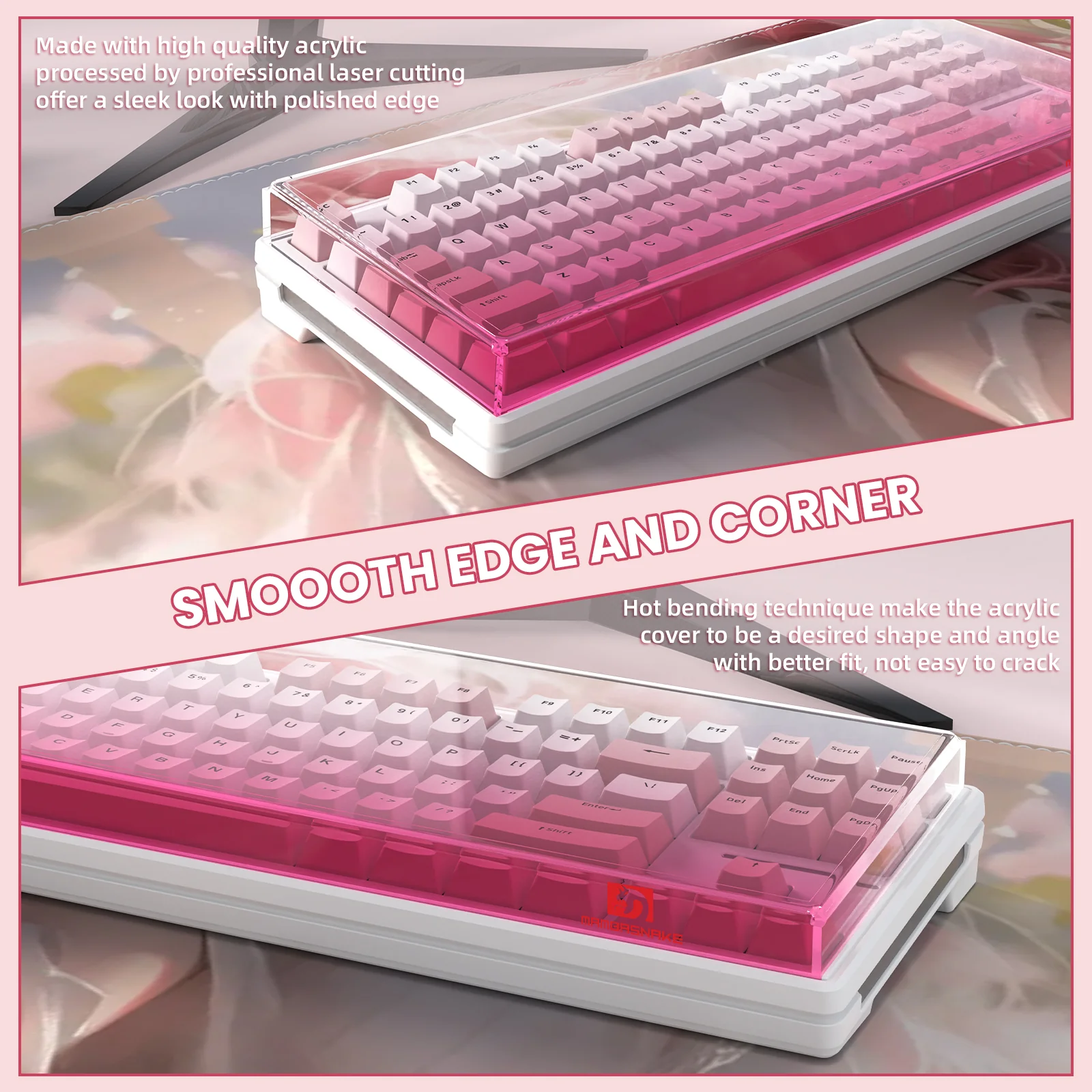 ATTACK SHARK x MAMBASNAKE 87-Key Keyboard Cover Fade Color - Image 11