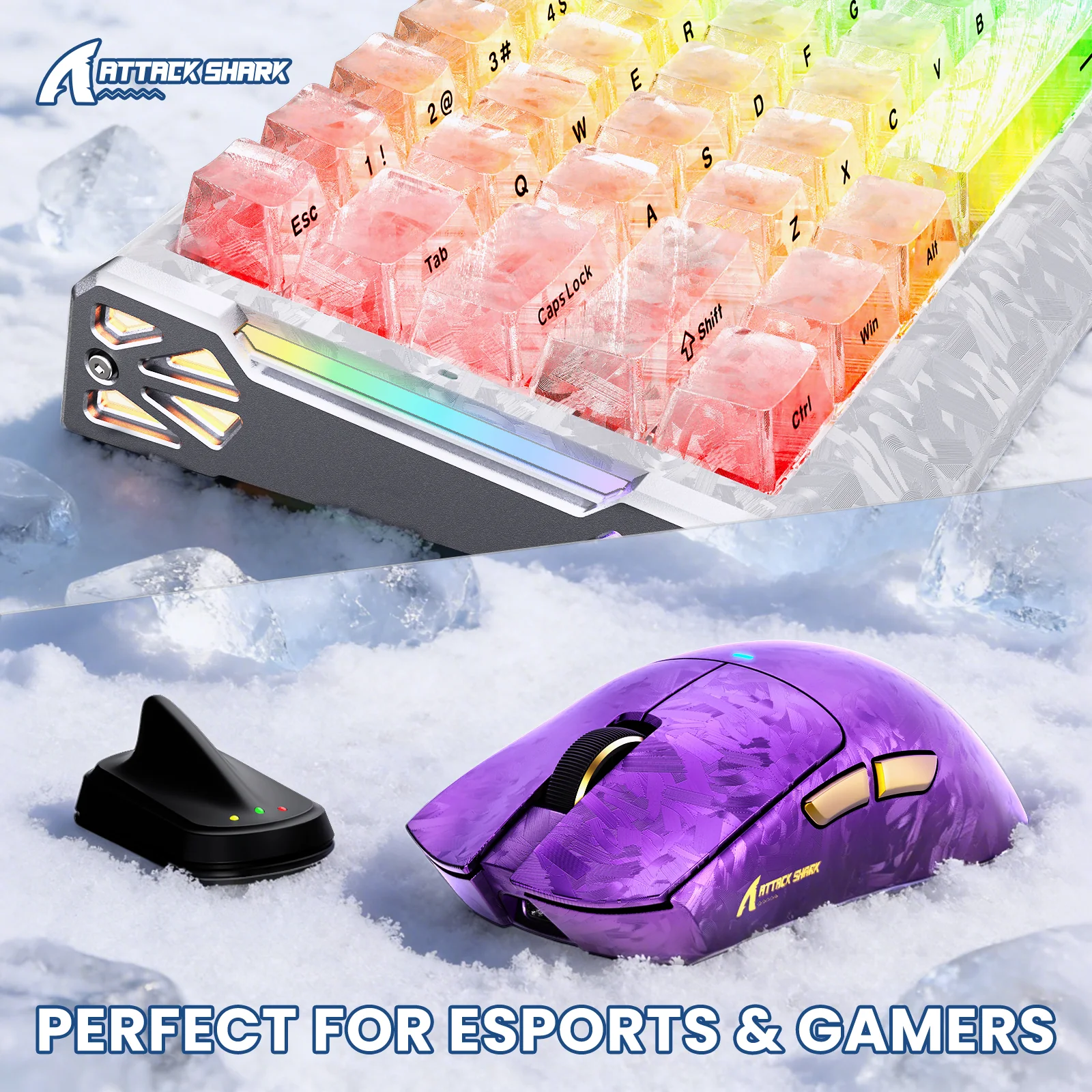 ATTACK SHARK R68 HE & X11 ULTRA Carbon Fiber Gaming Bundle With C01 ULTRA Coiled Cable - Image 17