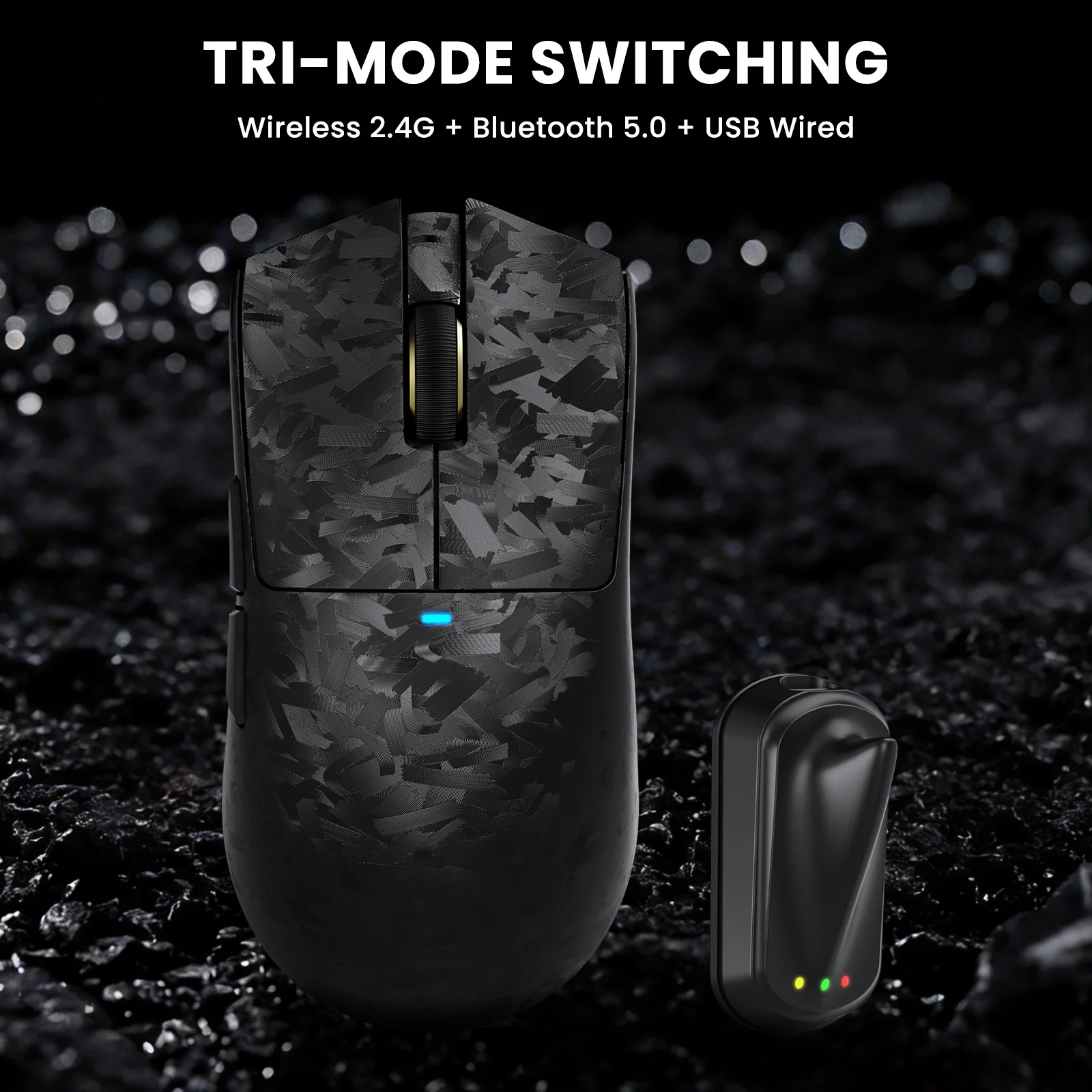 ATTACK SHARK R68 HE & X11 ULTRA Carbon Fiber Gaming Bundle With C01 ULTRA Coiled Cable - Image 4