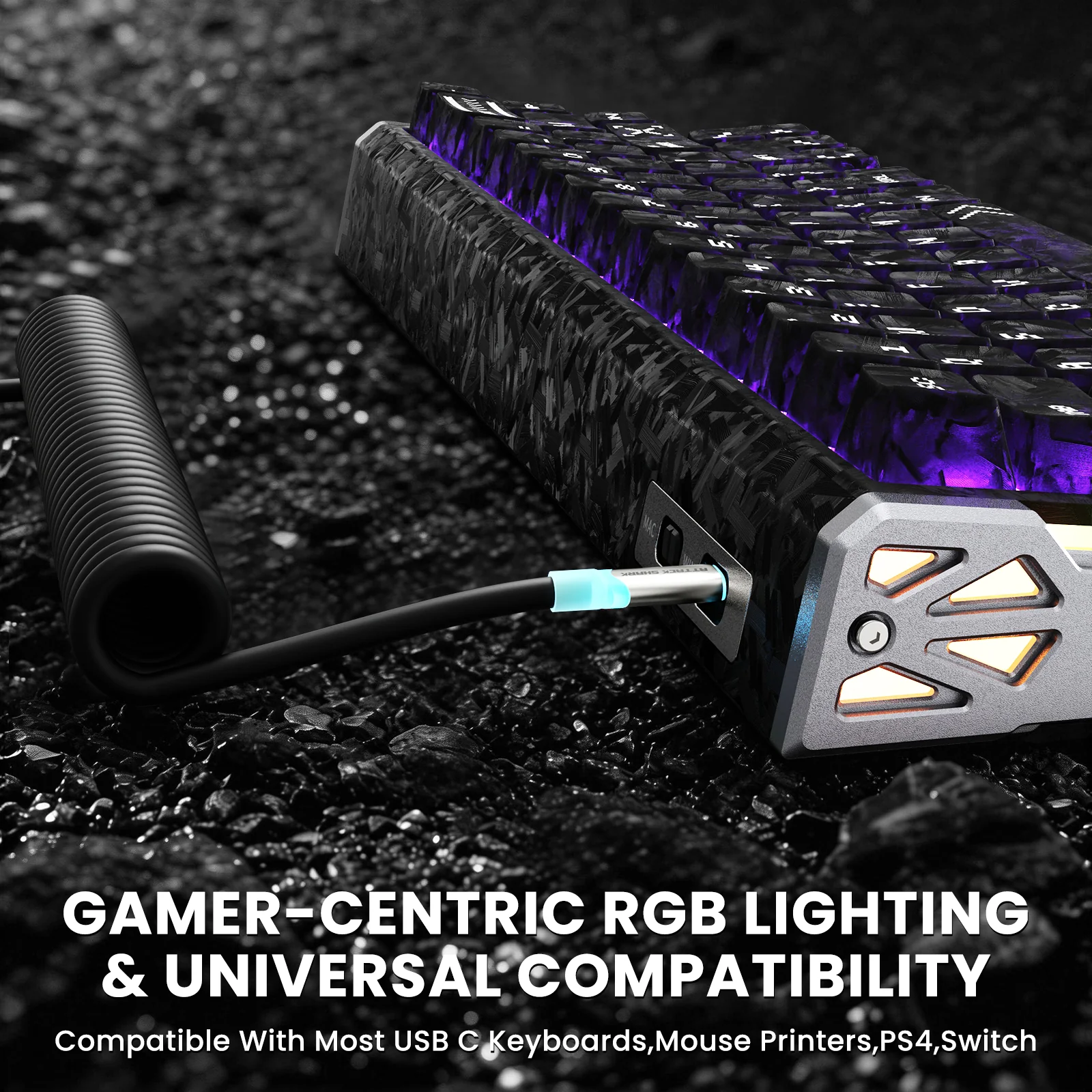 ATTACK SHARK R68 HE & X11 ULTRA Carbon Fiber Gaming Bundle With C01 ULTRA Coiled Cable - Image 7