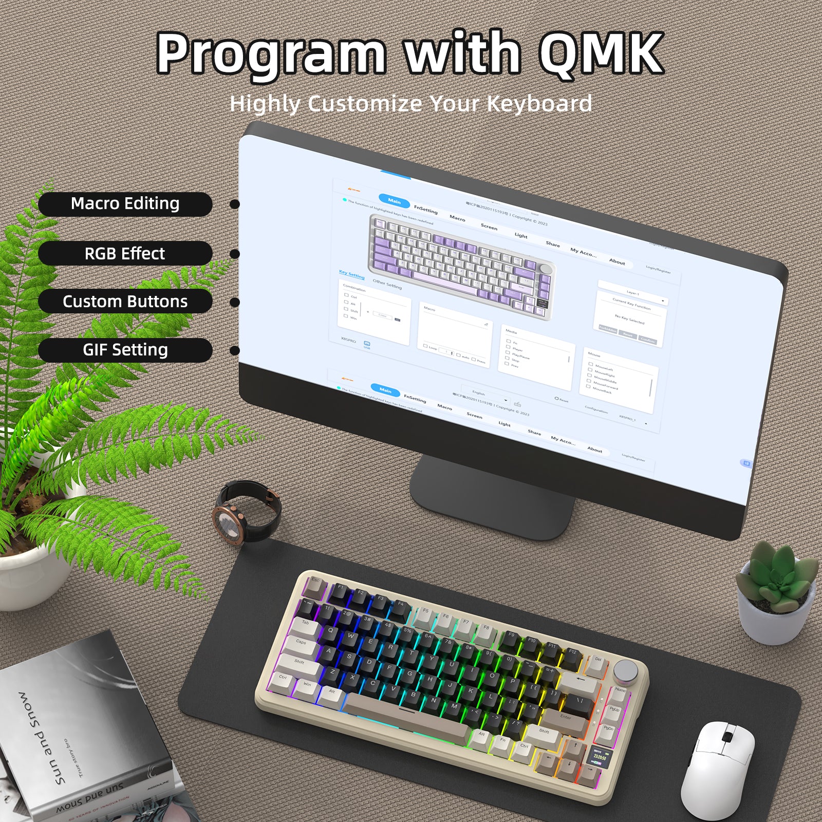 ATTACK SHARK X85PRO Tri-mode Gasket Mechanical Keyboard - Image 17