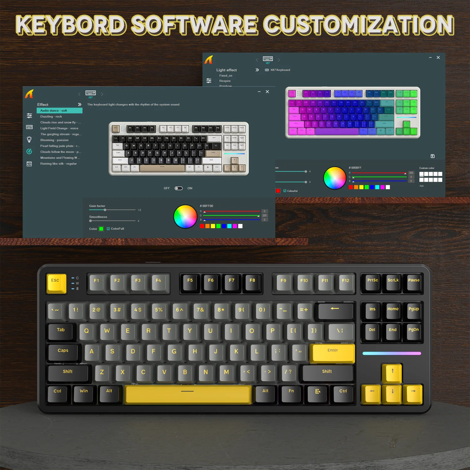 ATTACK SHARK X87 Tri-mode Gasket Mechanical Keyboard - Image 16