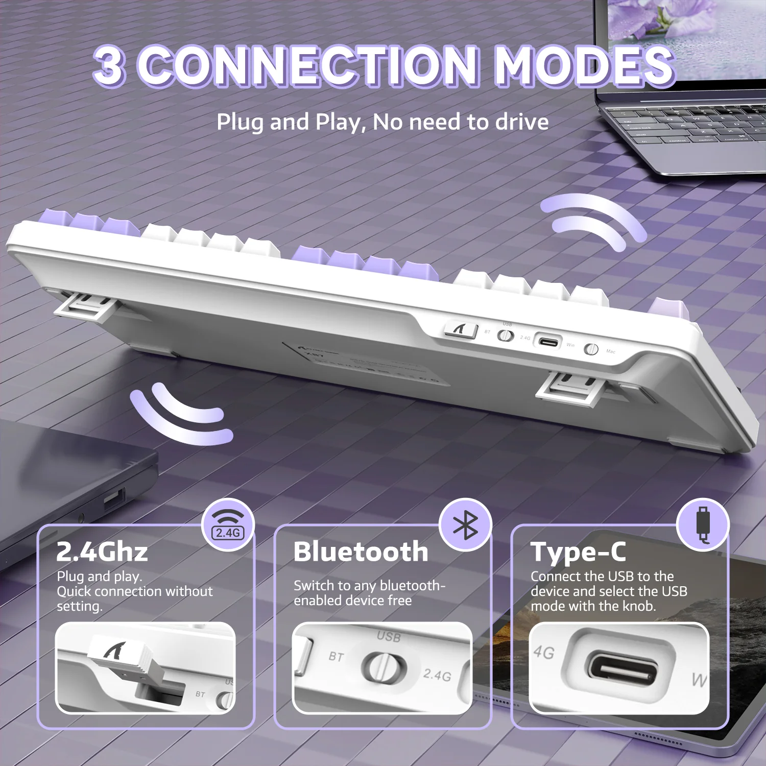 ATTACK SHARK X87 Tri-mode Gasket Mechanical Keyboard - Image 36
