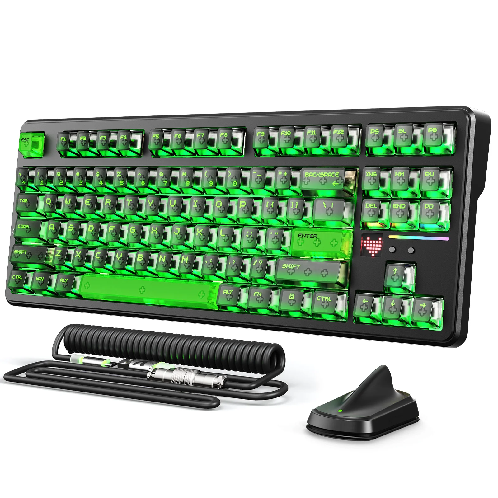 ATTACK SHARK X87 ULTRA Wireless Gaming Keyboard with 8KHz Receiver and RGB Coiled Cable - Image 19
