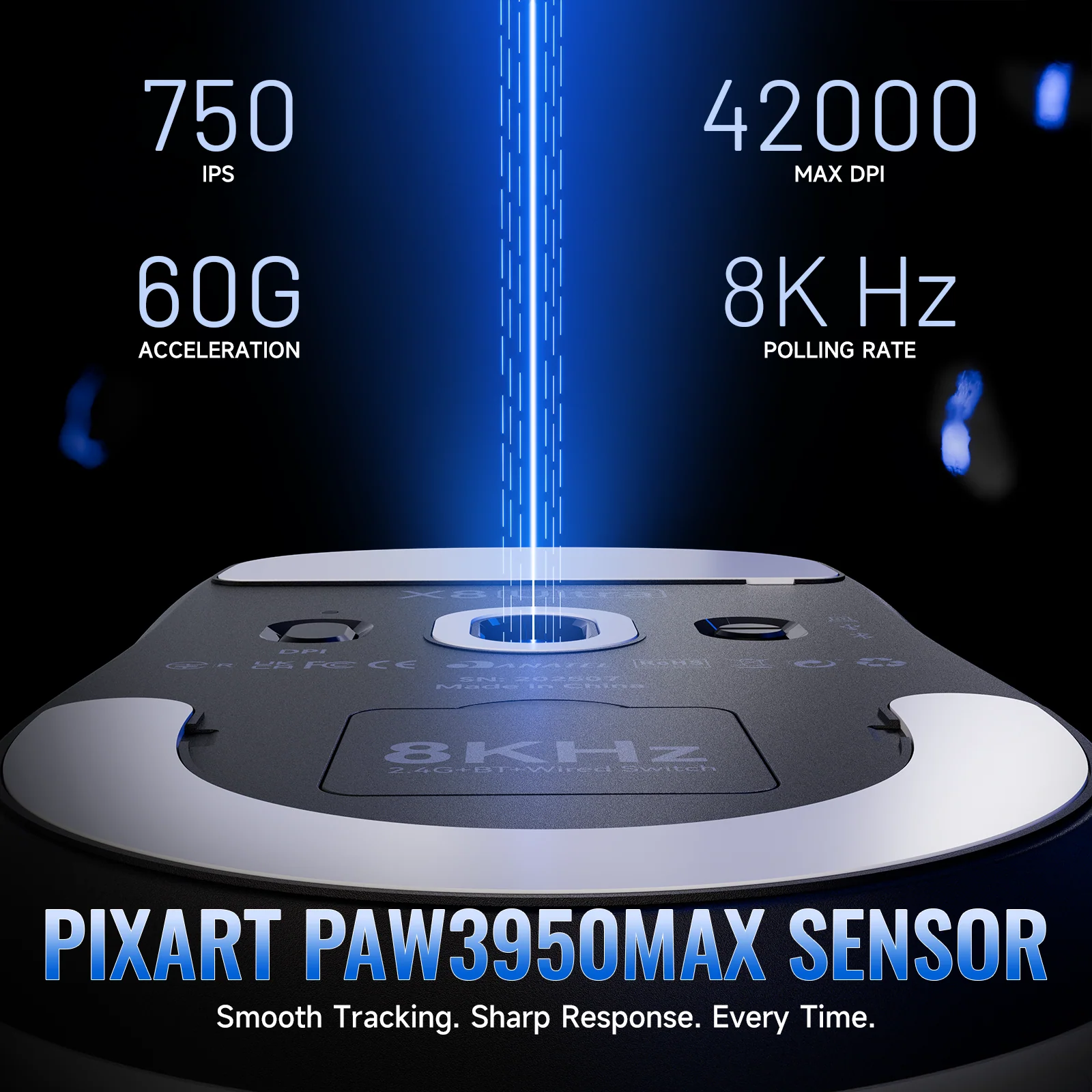 ATTACK SHARK X8 Series Tri-mode Lightweight Wireless Gaming Mouse - Image 7