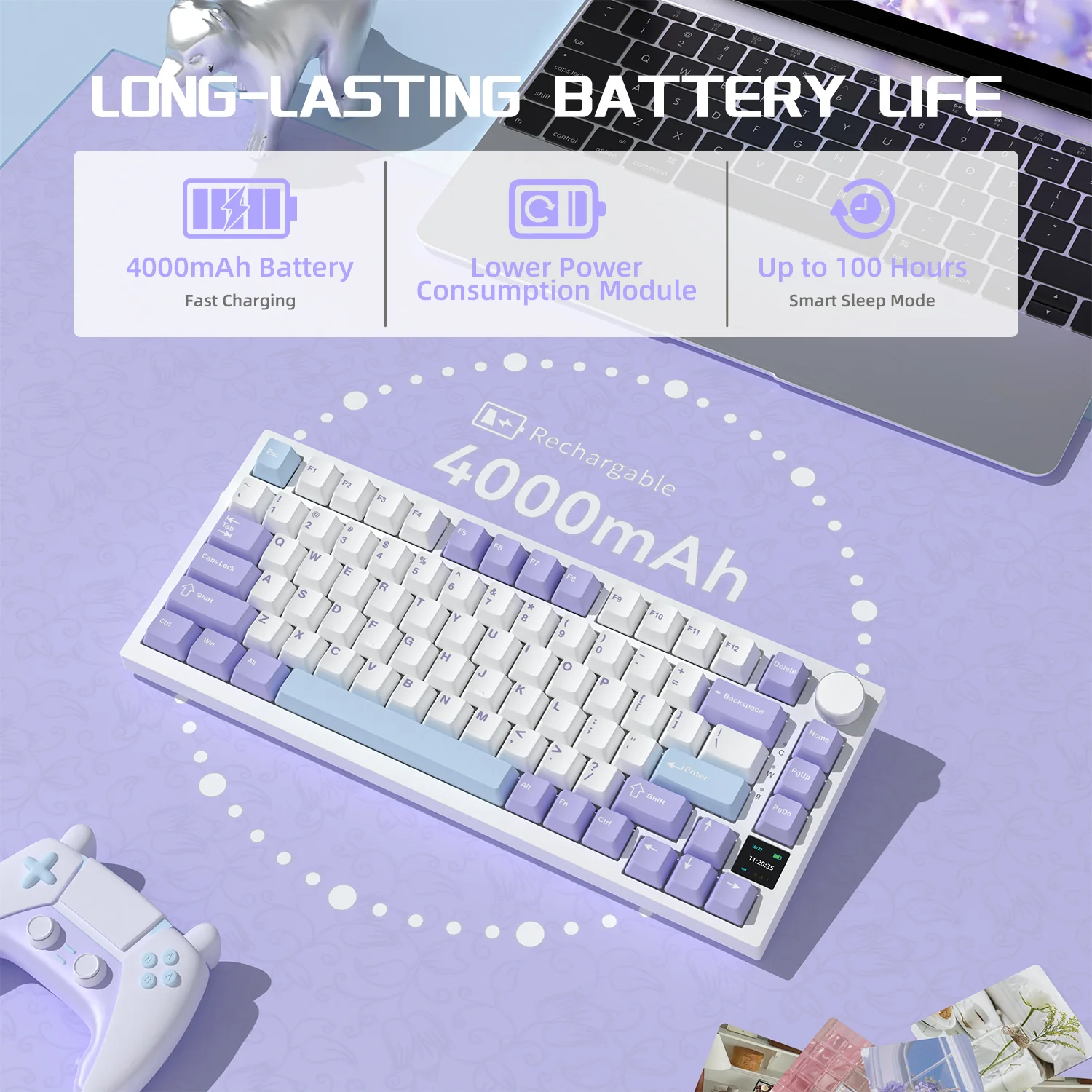 ATTACK SHARK x AJAZZ AK820 Pro Tri-mode Gasket Mechanical Keyboard - Image 16