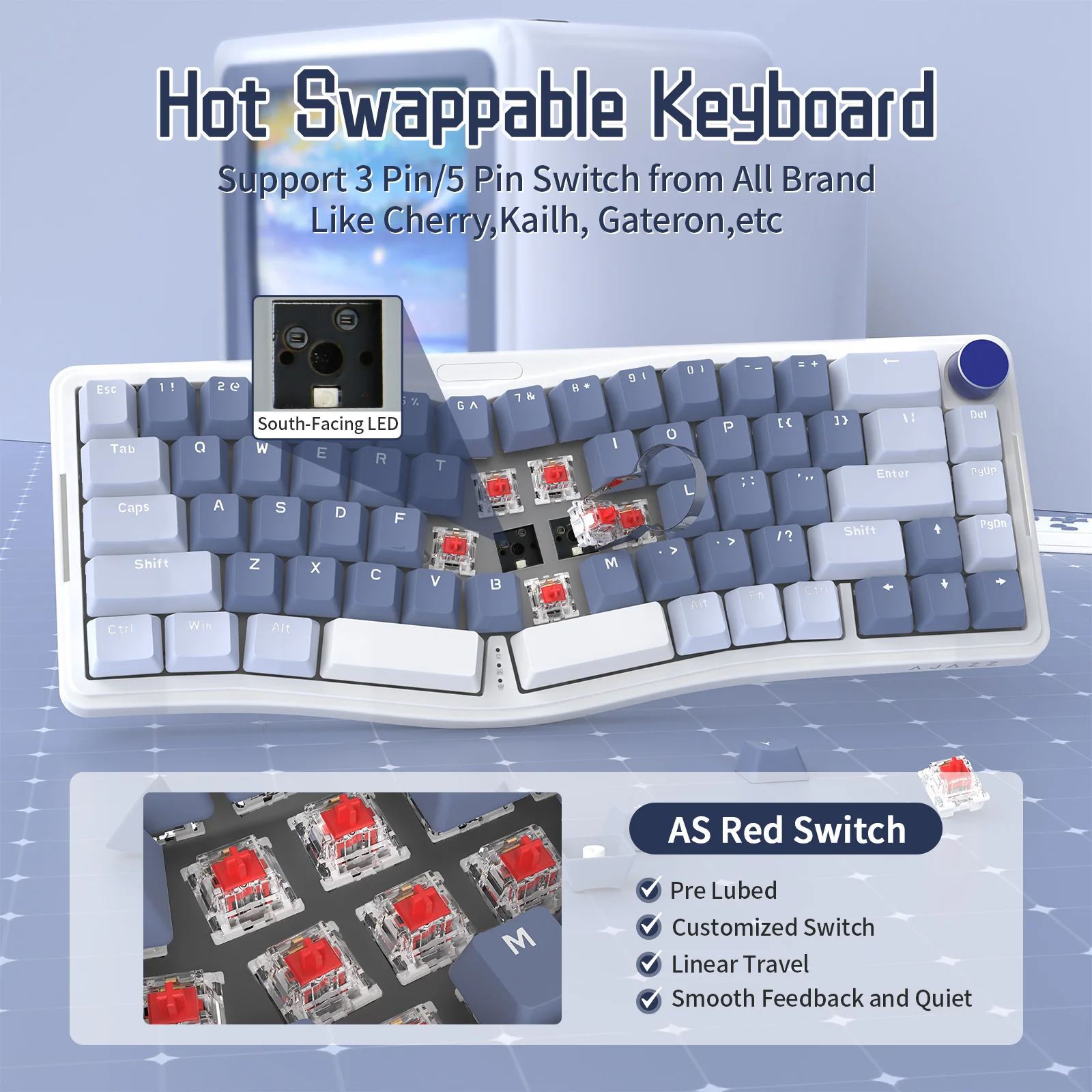 ATTACK SHARK x AJAZZ AKS068 Alice Mechanical Keyboard - Image 23