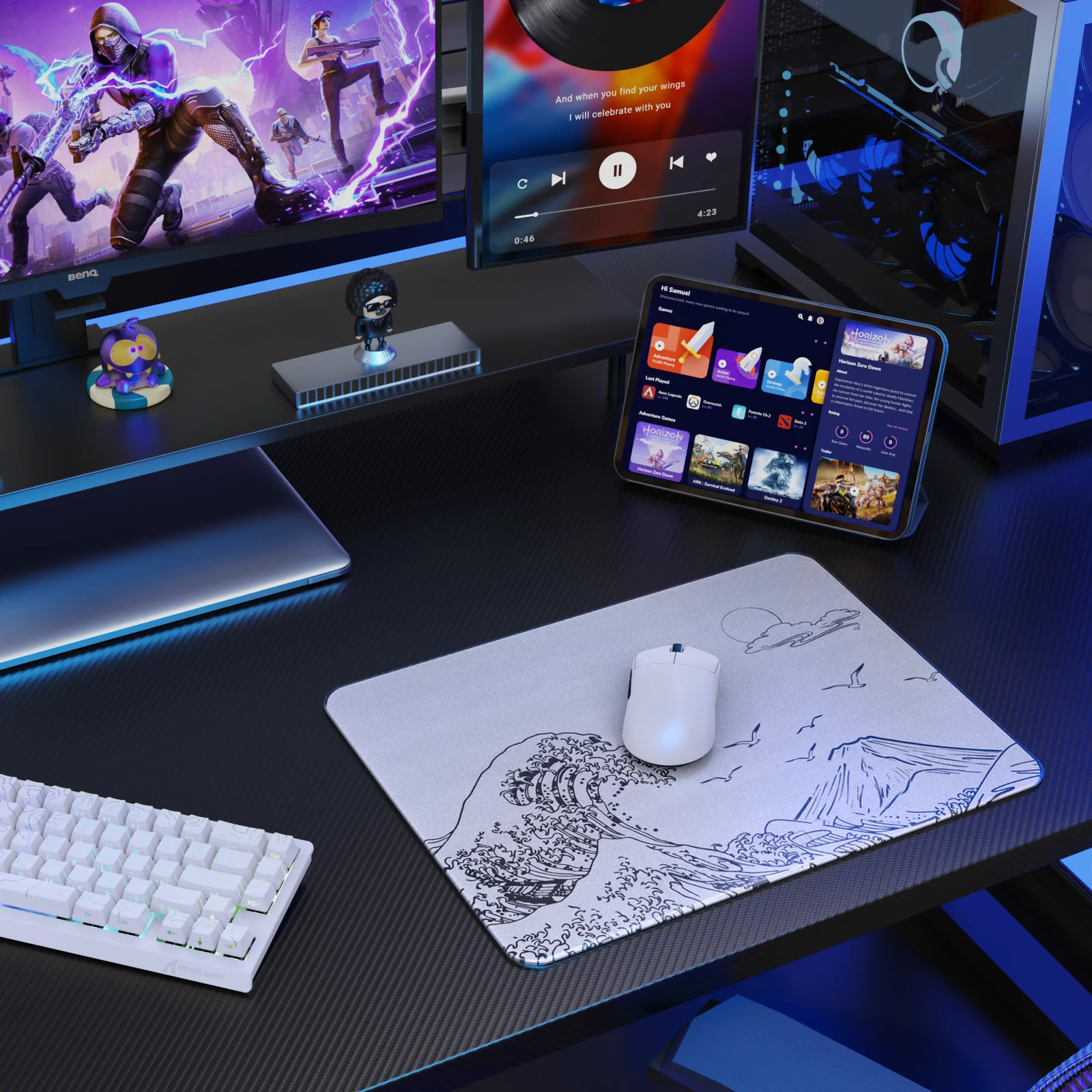 ATTACK SHARK CM05 Tempered Glass Gaming Mouse Pad - Image 105