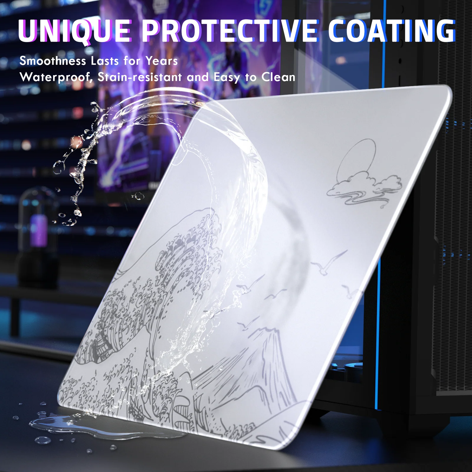 ATTACK SHARK CM05 Tempered Glass Gaming Mouse Pad - Image 107