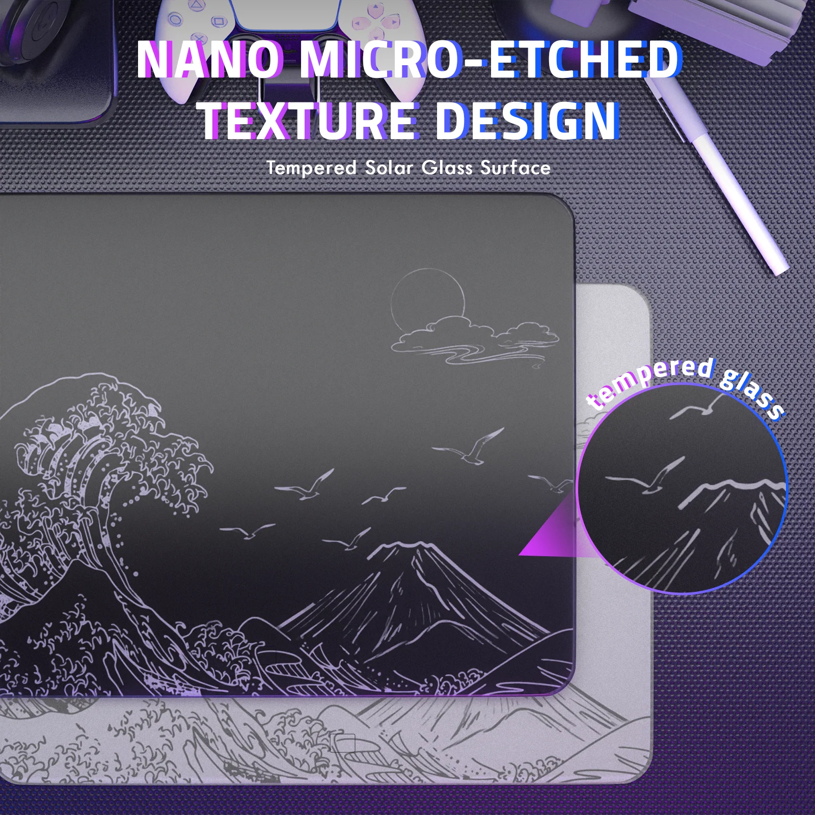 ATTACK SHARK CM05 Tempered Glass Gaming Mouse Pad - Image 113