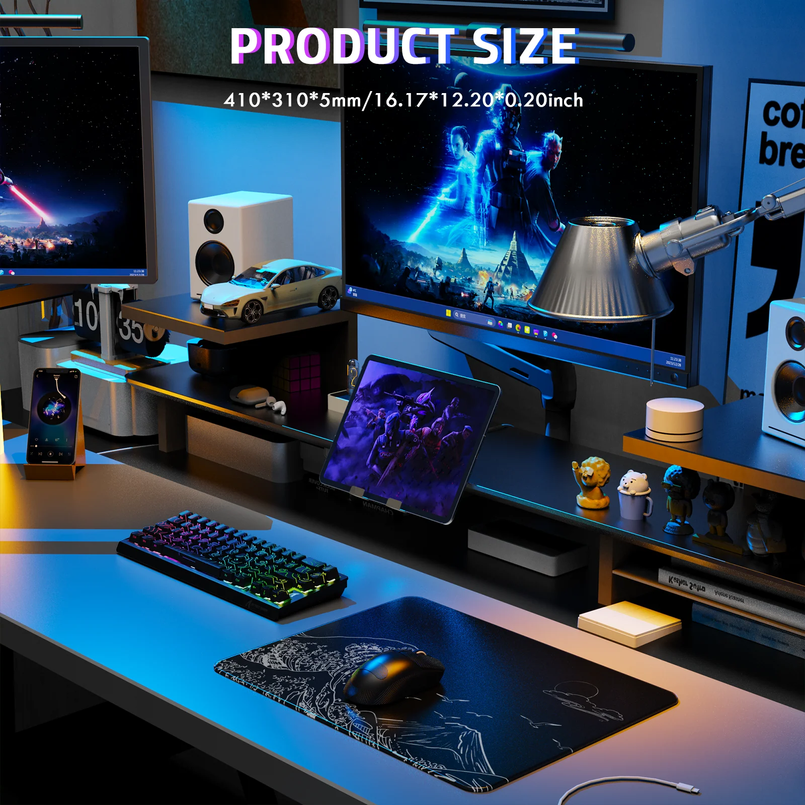 ATTACK SHARK CM05 Tempered Glass Gaming Mouse Pad - Image 118