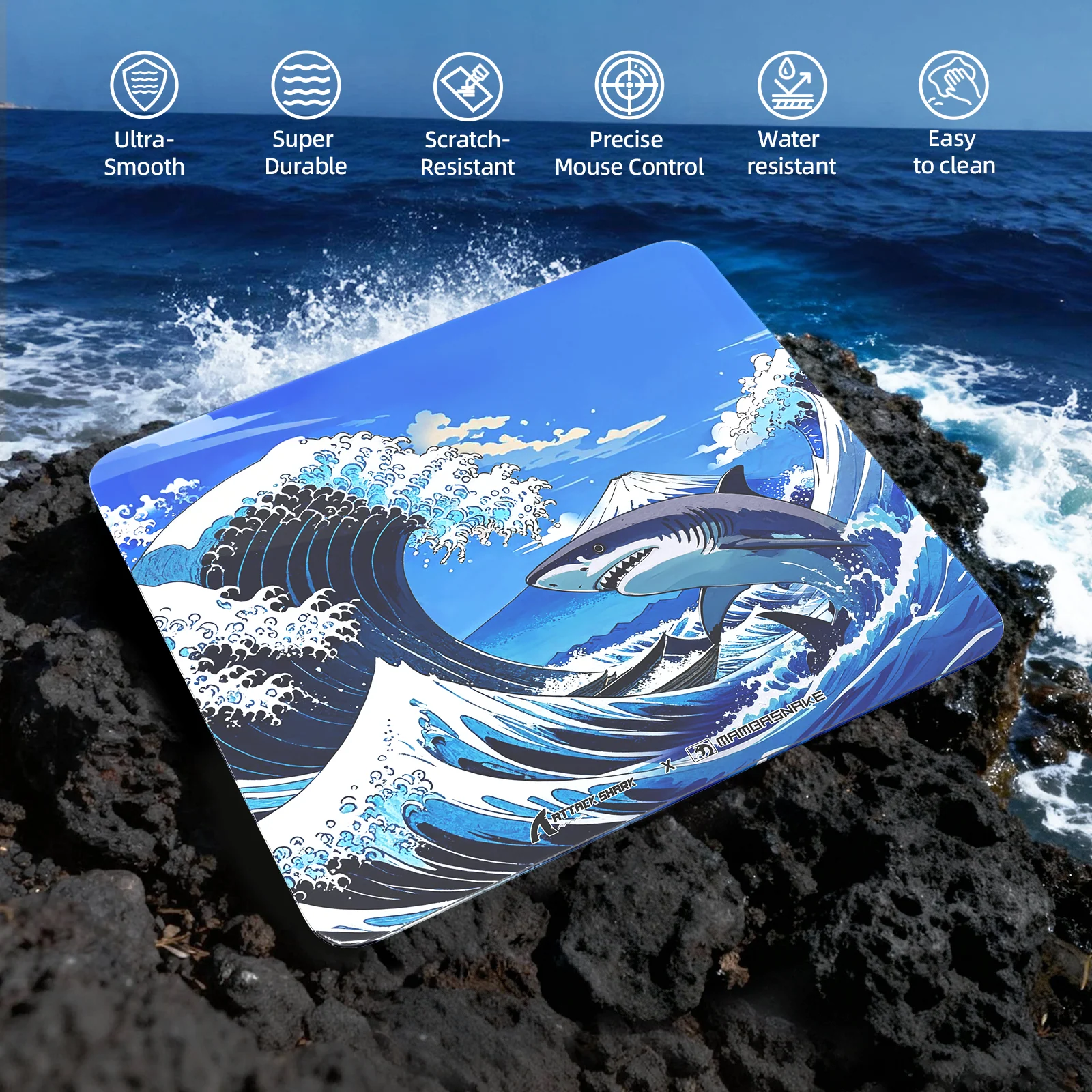 ATTACK SHARK CM05 Tempered Glass Gaming Mouse Pad - Image 26
