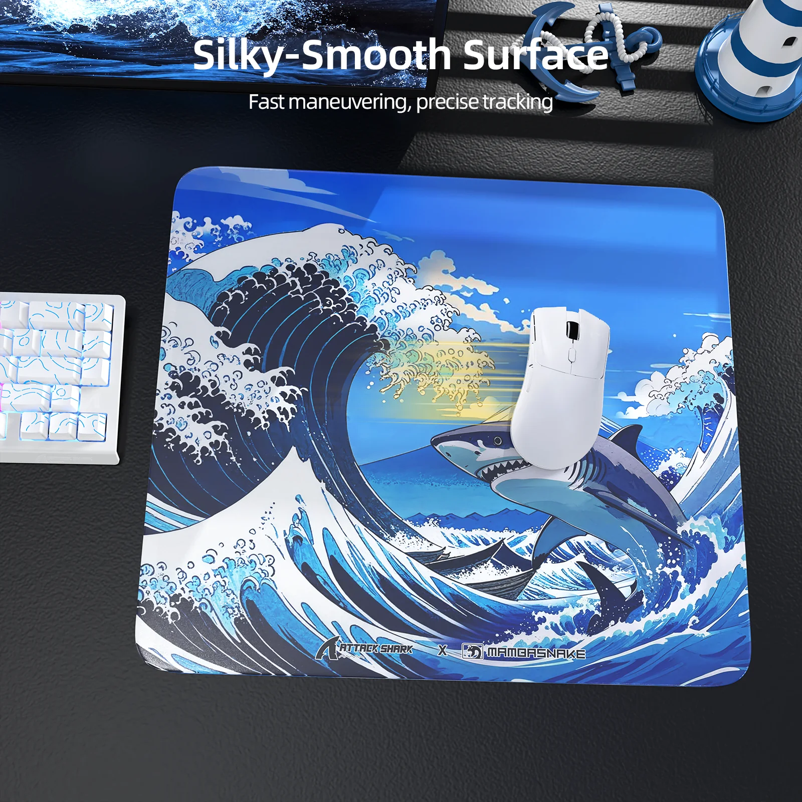 ATTACK SHARK CM05 Tempered Glass Gaming Mouse Pad - Image 27