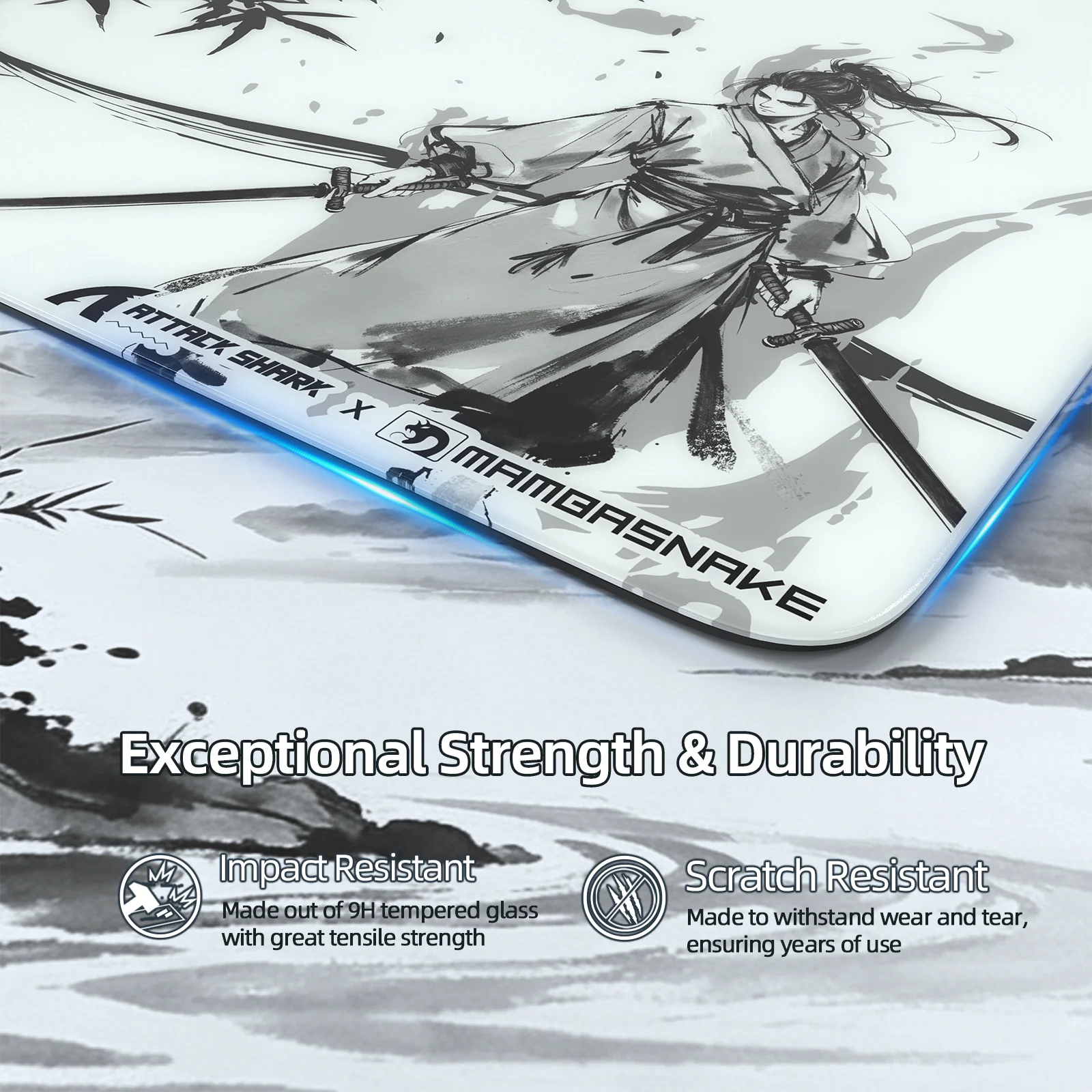 ATTACK SHARK CM05 Tempered Glass Gaming Mouse Pad - Image 4