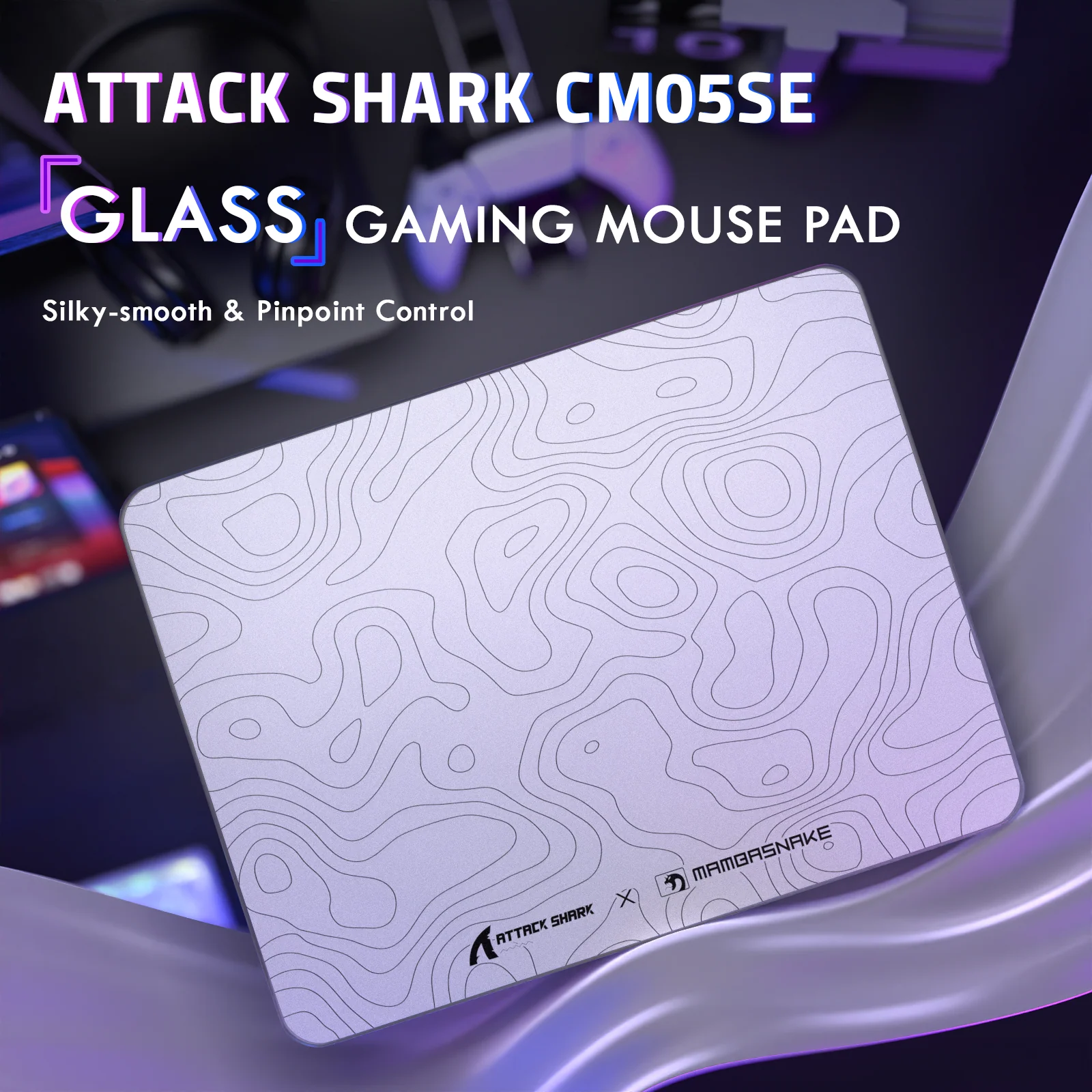 ATTACK SHARK CM05 Tempered Glass Gaming Mouse Pad - Image 76