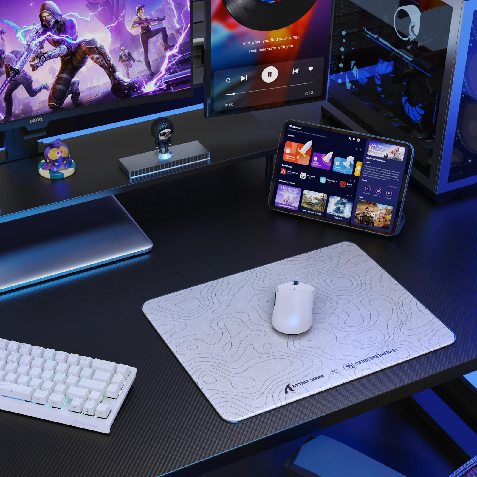 ATTACK SHARK CM05 Tempered Glass Gaming Mouse Pad - Image 78