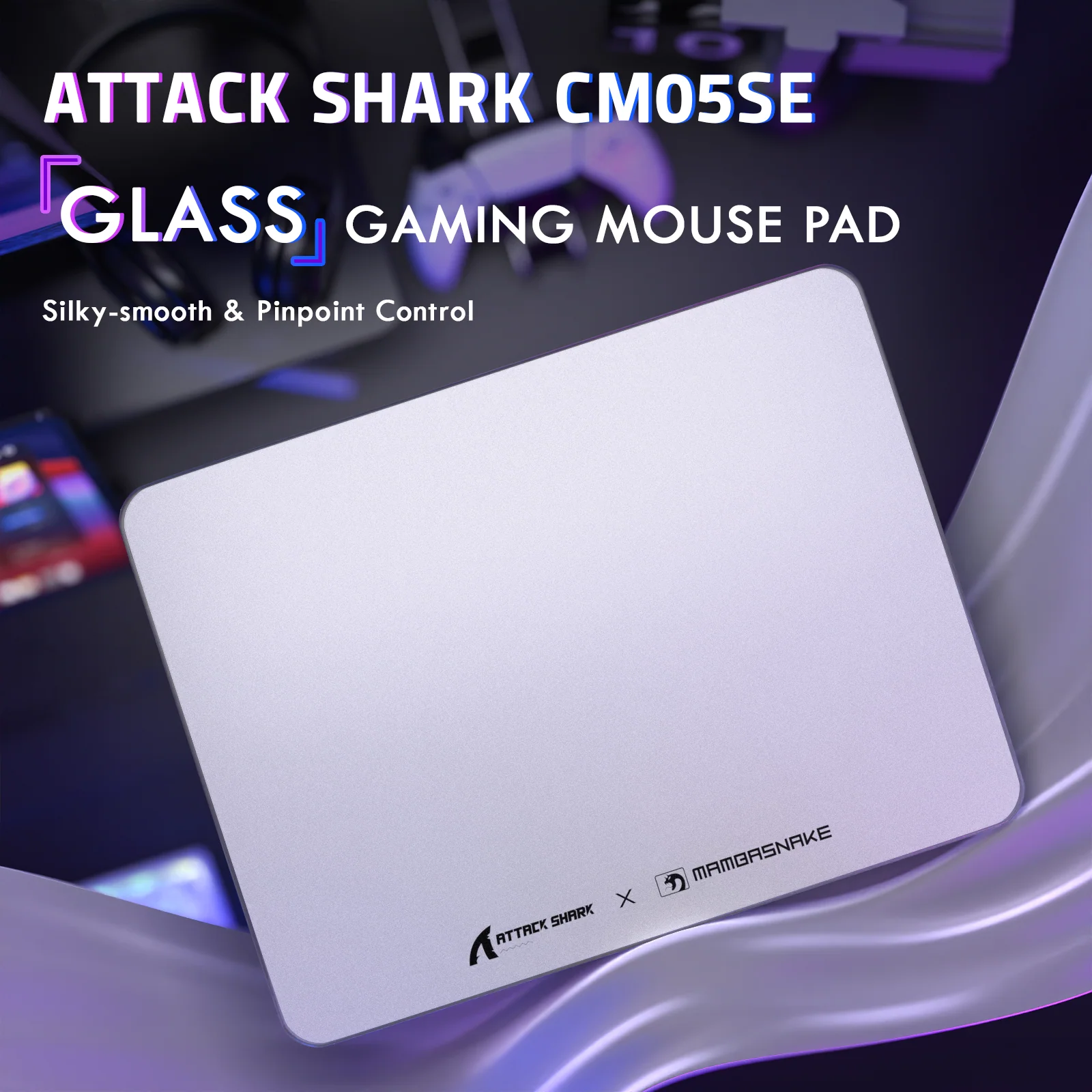 ATTACK SHARK CM05 Tempered Glass Gaming Mouse Pad - Image 85