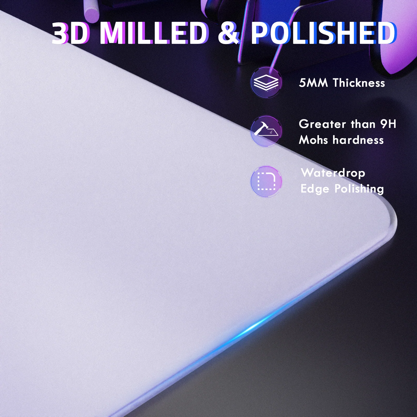 ATTACK SHARK CM05 Tempered Glass Gaming Mouse Pad - Image 88