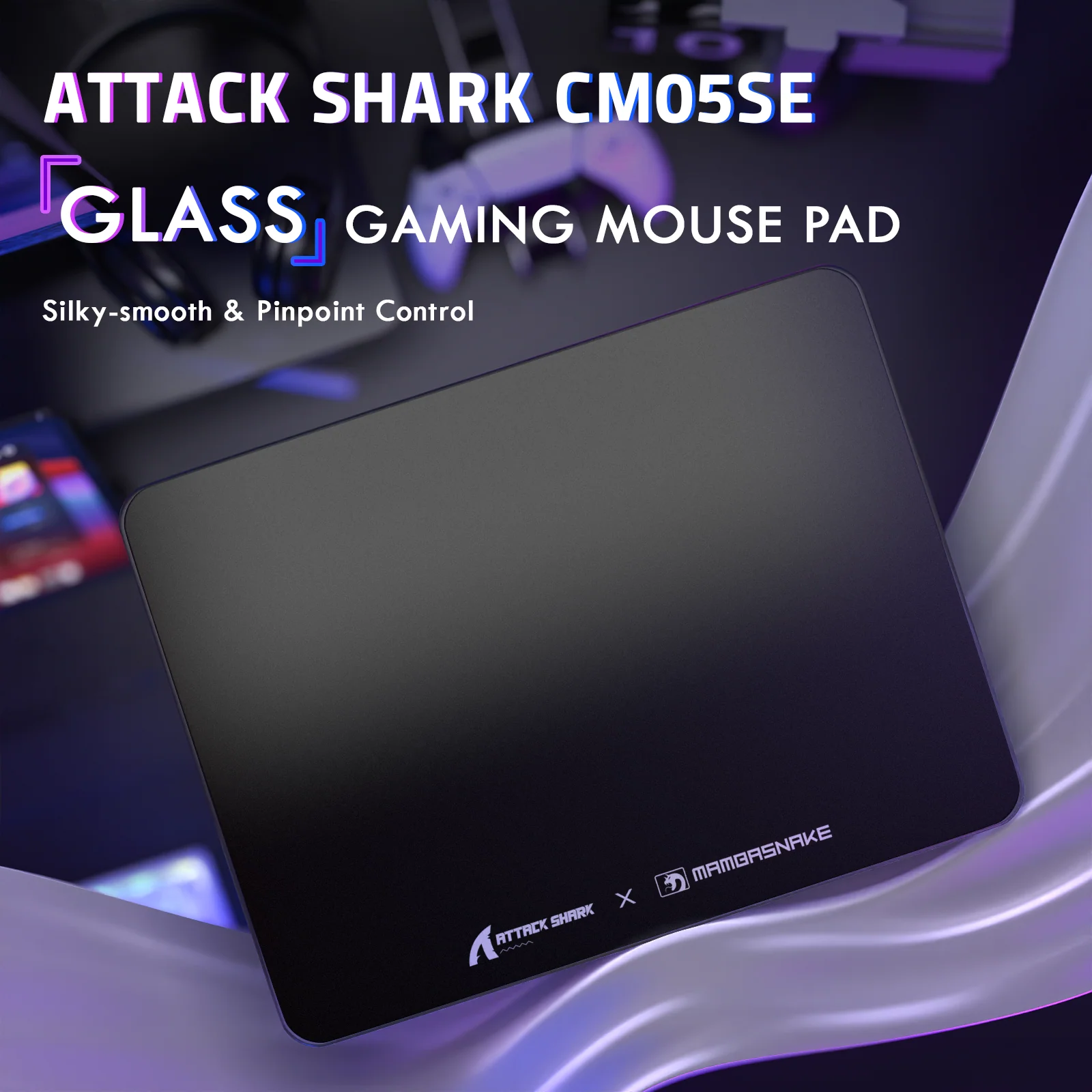 ATTACK SHARK CM05 Tempered Glass Gaming Mouse Pad - Image 94