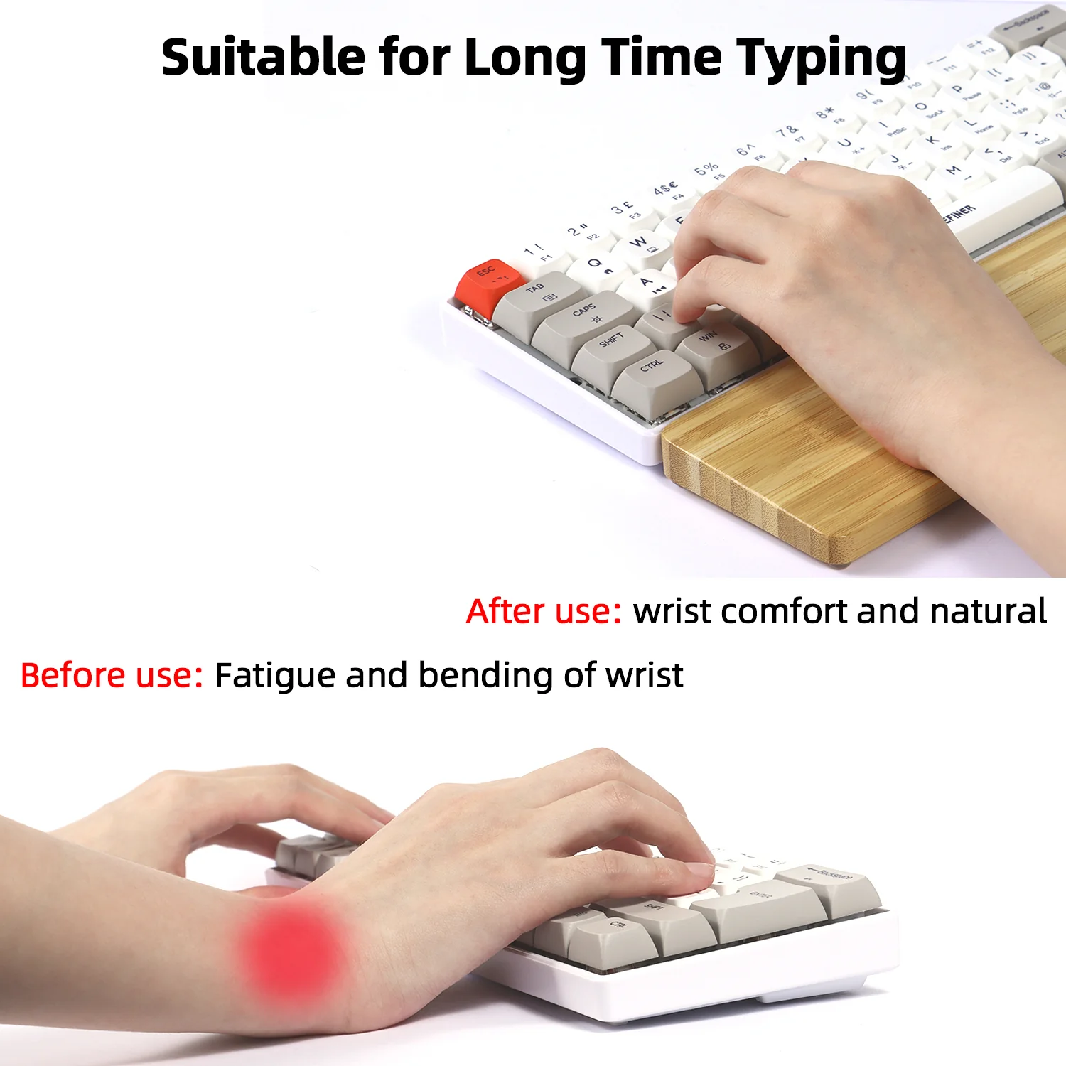 ATTACK SHARK WZ01 Bamboo Wrist Rest - Image 25