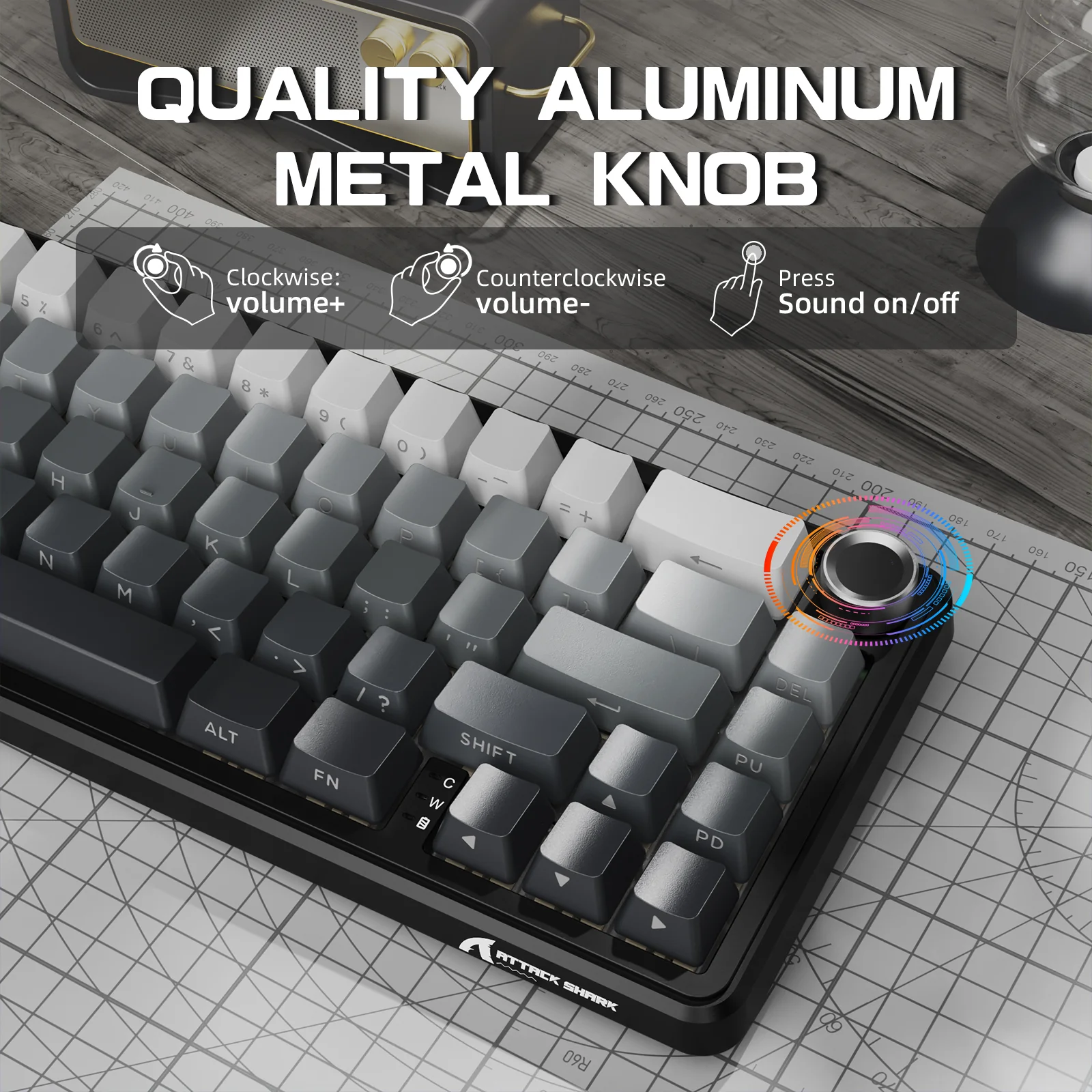 ATTACK SHARK X66 Wireless Mechanical Keyboard with 8K Coiled Cable - Image 6