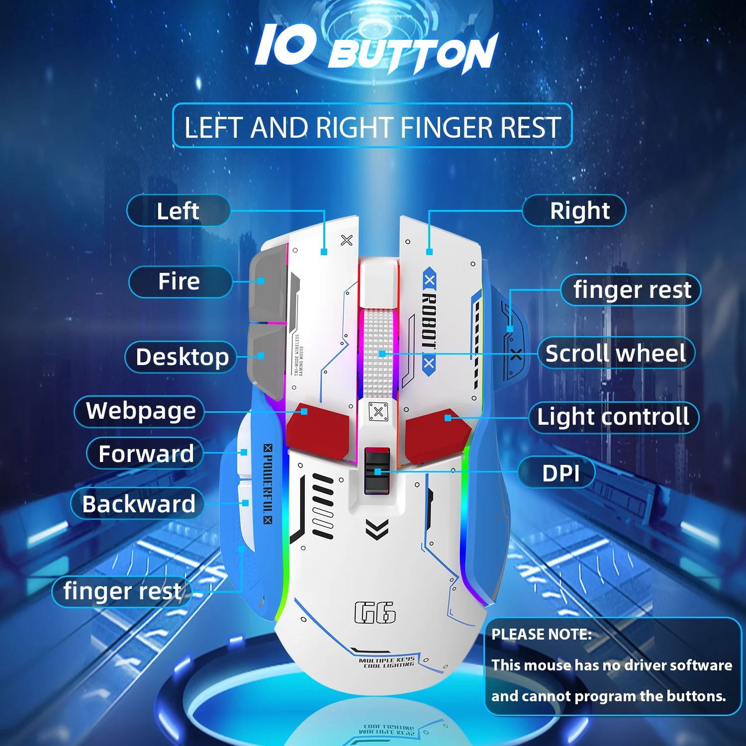 ATTACK SHARK G6 Tri-mode Gaming Mouse - Image 25