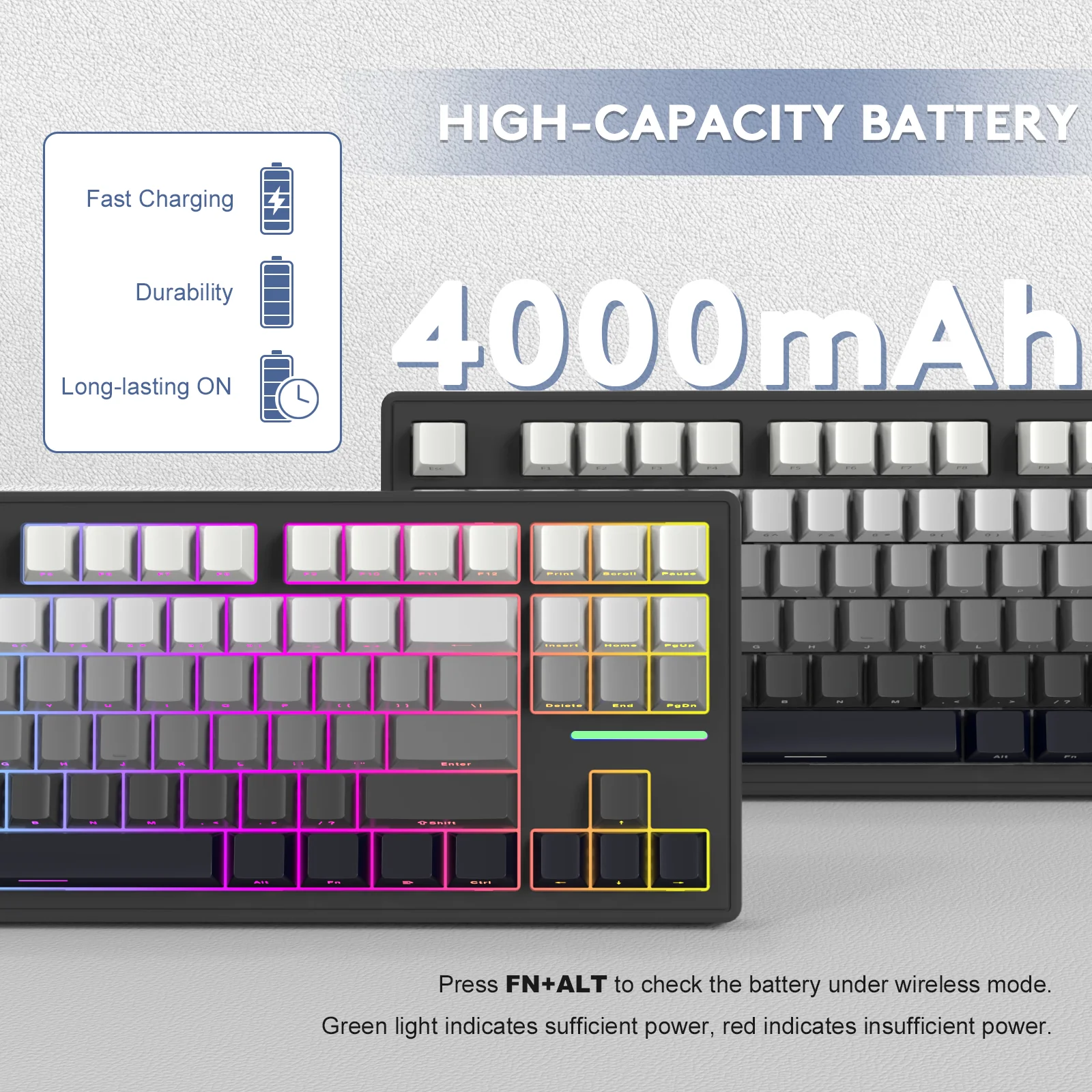 ATTACK SHARK M87 Wireless Mechanical Keyboard - Image 7